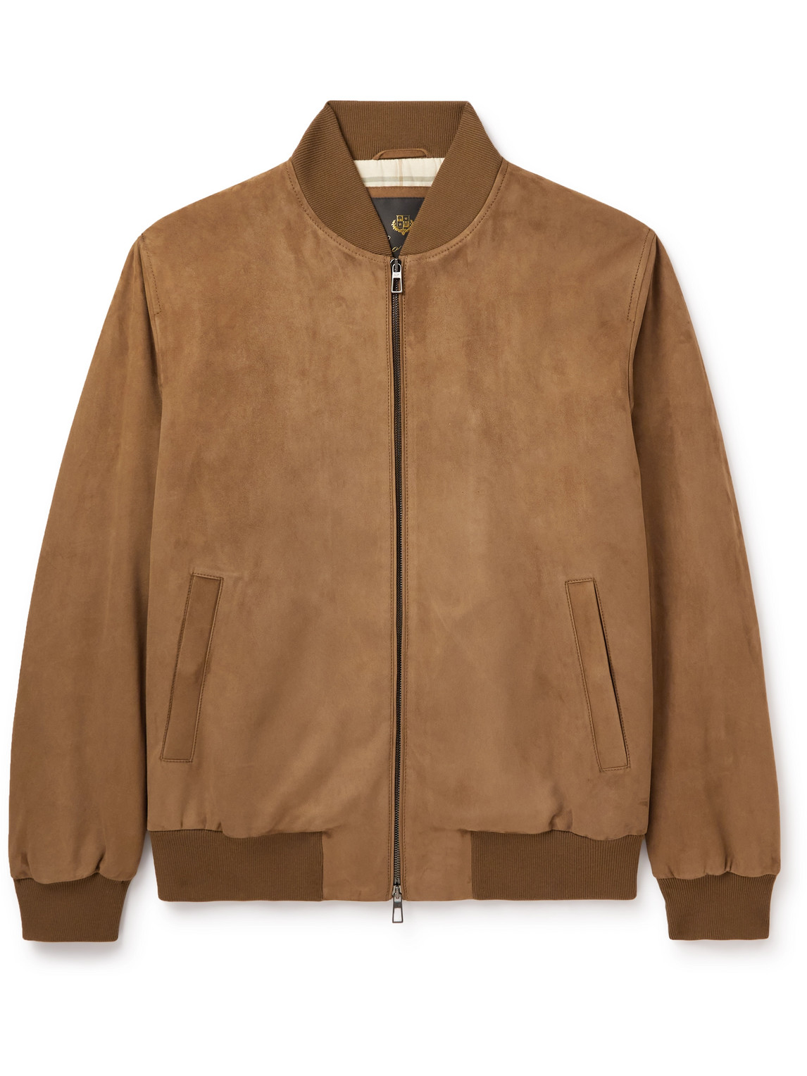 Shop Loro Piana Lp Ivy Suede Bomber Jacket In Brown