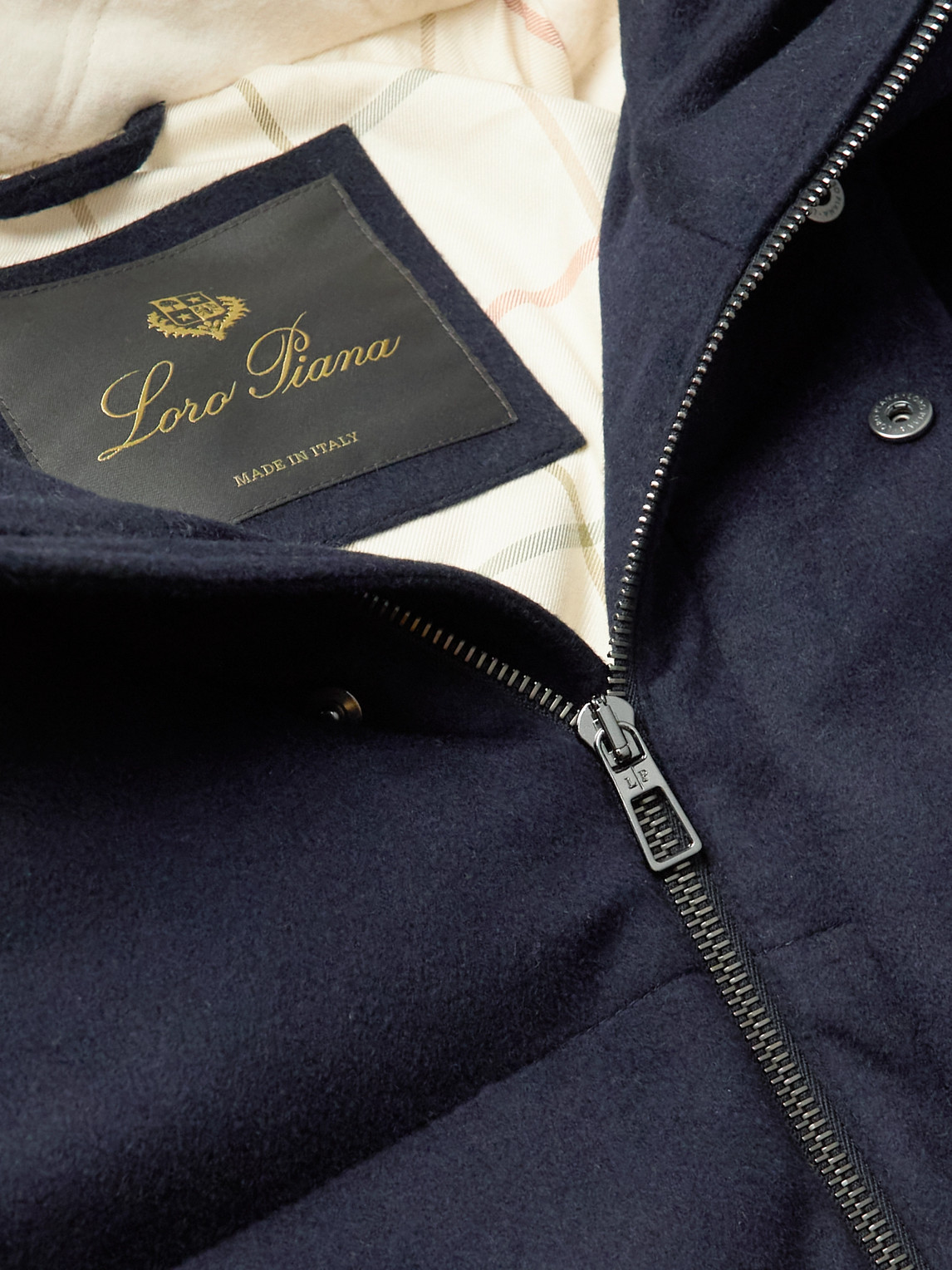 Shop Loro Piana Quilted Cashmere Down Parka In Blue