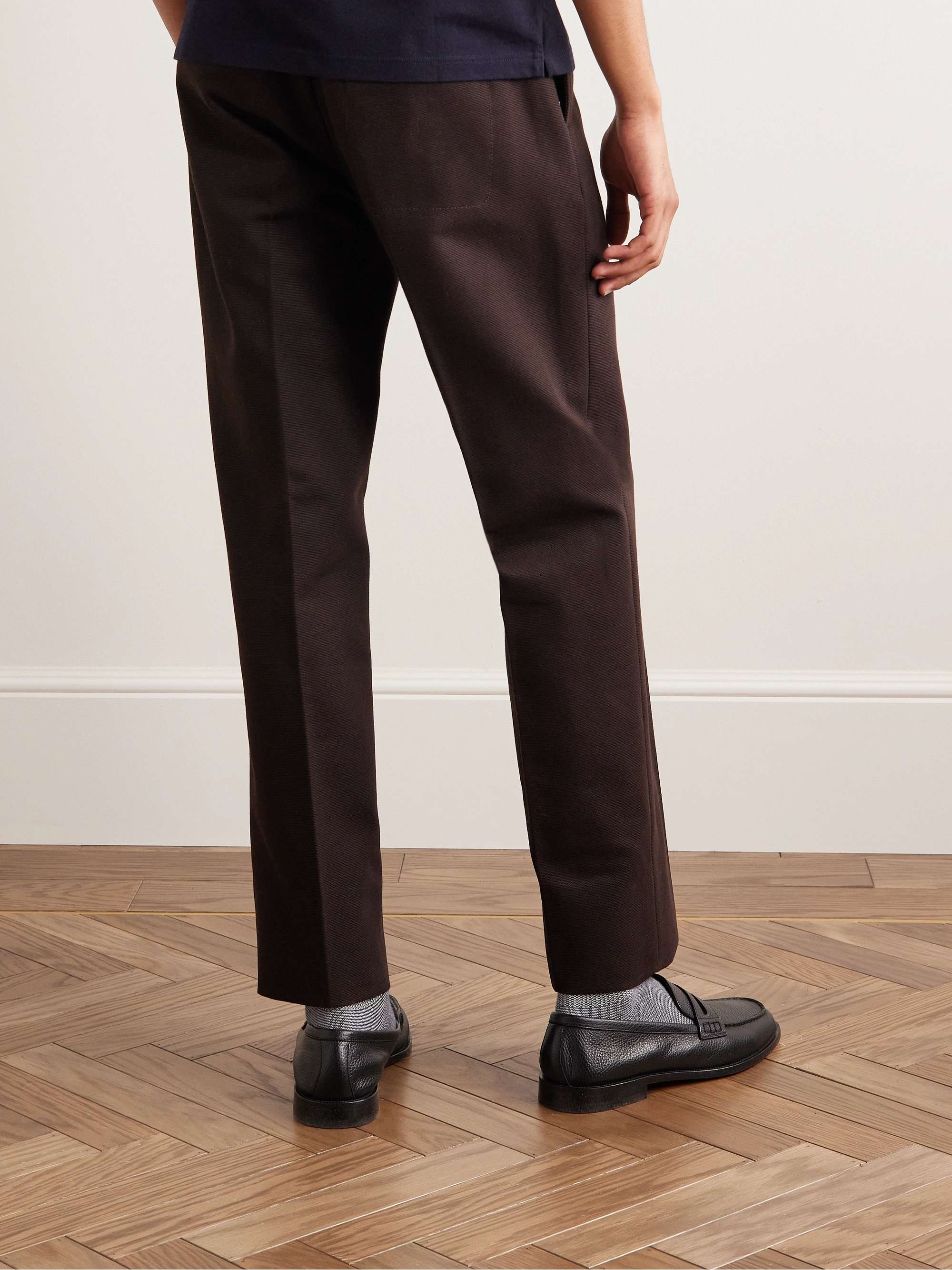 LORO PIANA Merse Straight-Leg Cotton Oxford Trousers