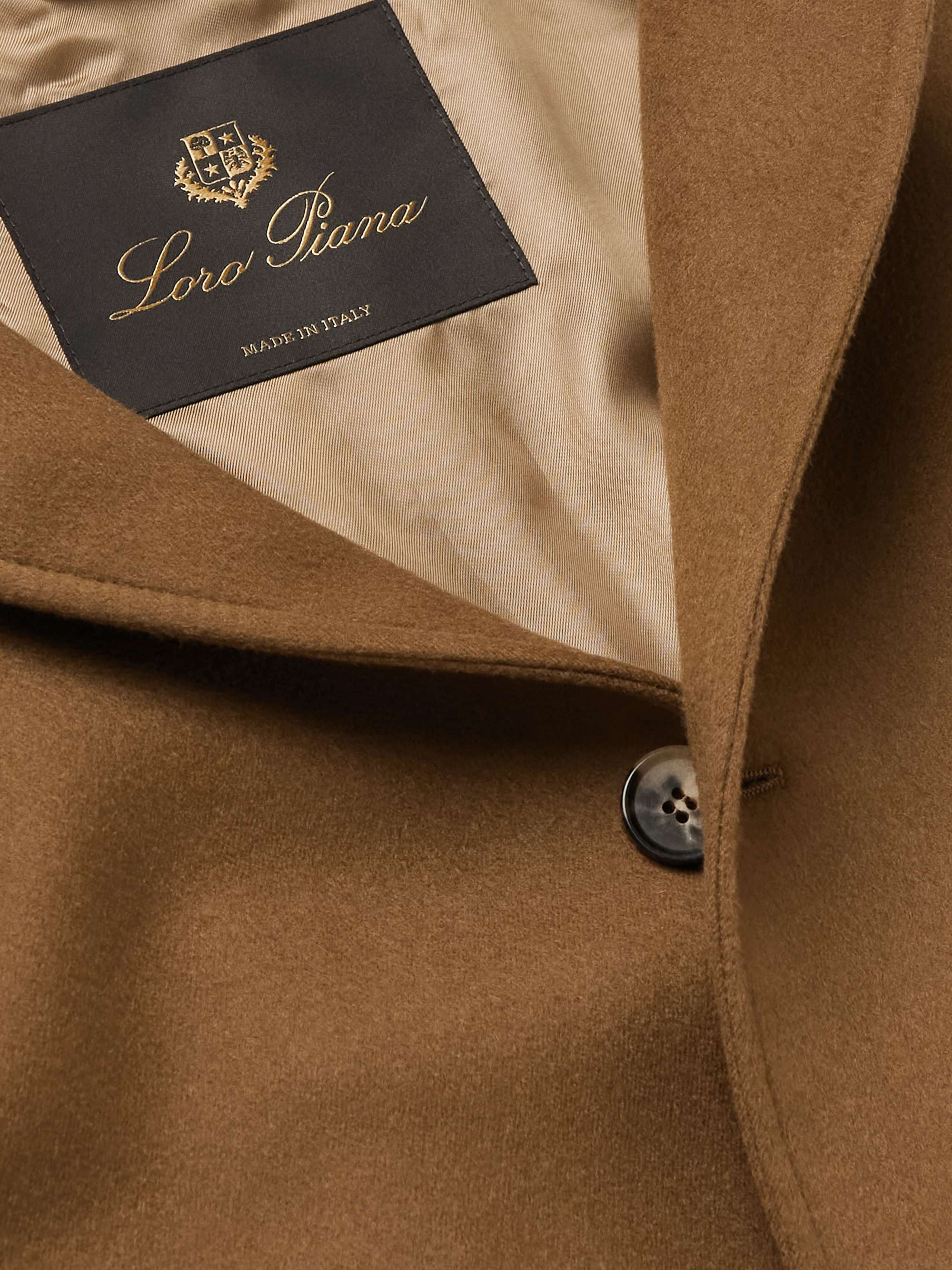 LORO PIANA Spagna Leather-Trimmed Rain System® Cashmere-Felt Chore Jacket