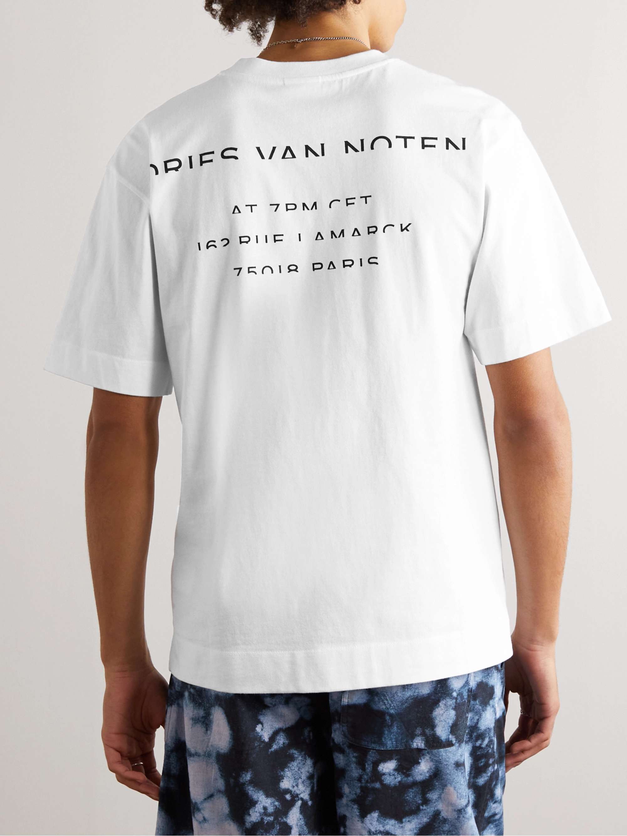 DRIES VAN NOTEN Printed Cotton-Jersey T-Shirt for Men | MR PORTER