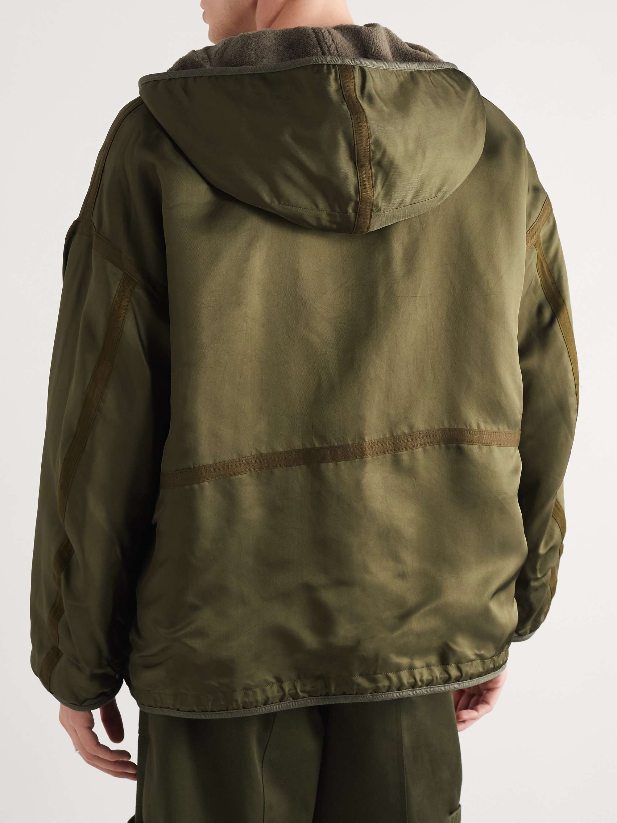 VISVIM Reversible Fleece-Lined Linen and Cotton-Blend Twill Parka