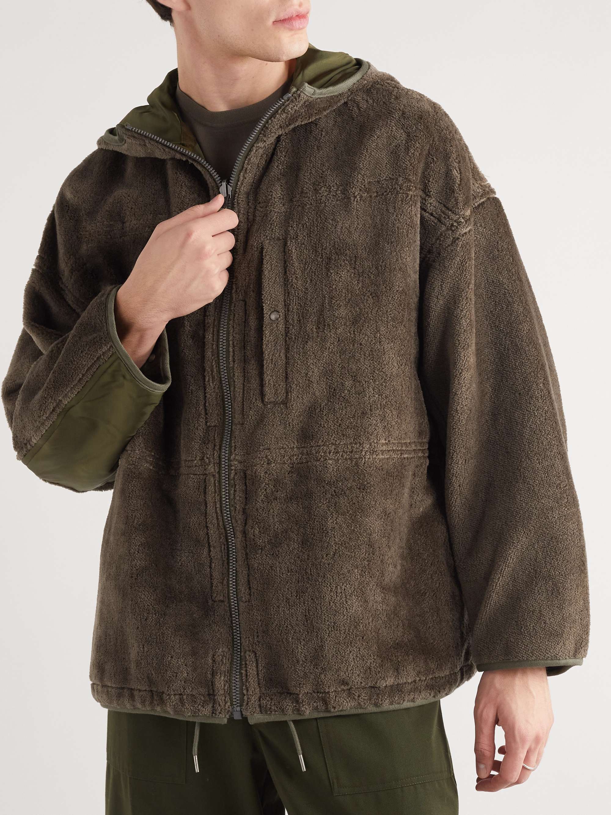 VISVIM Reversible Fleece-Lined Linen and Cotton-Blend Twill Parka