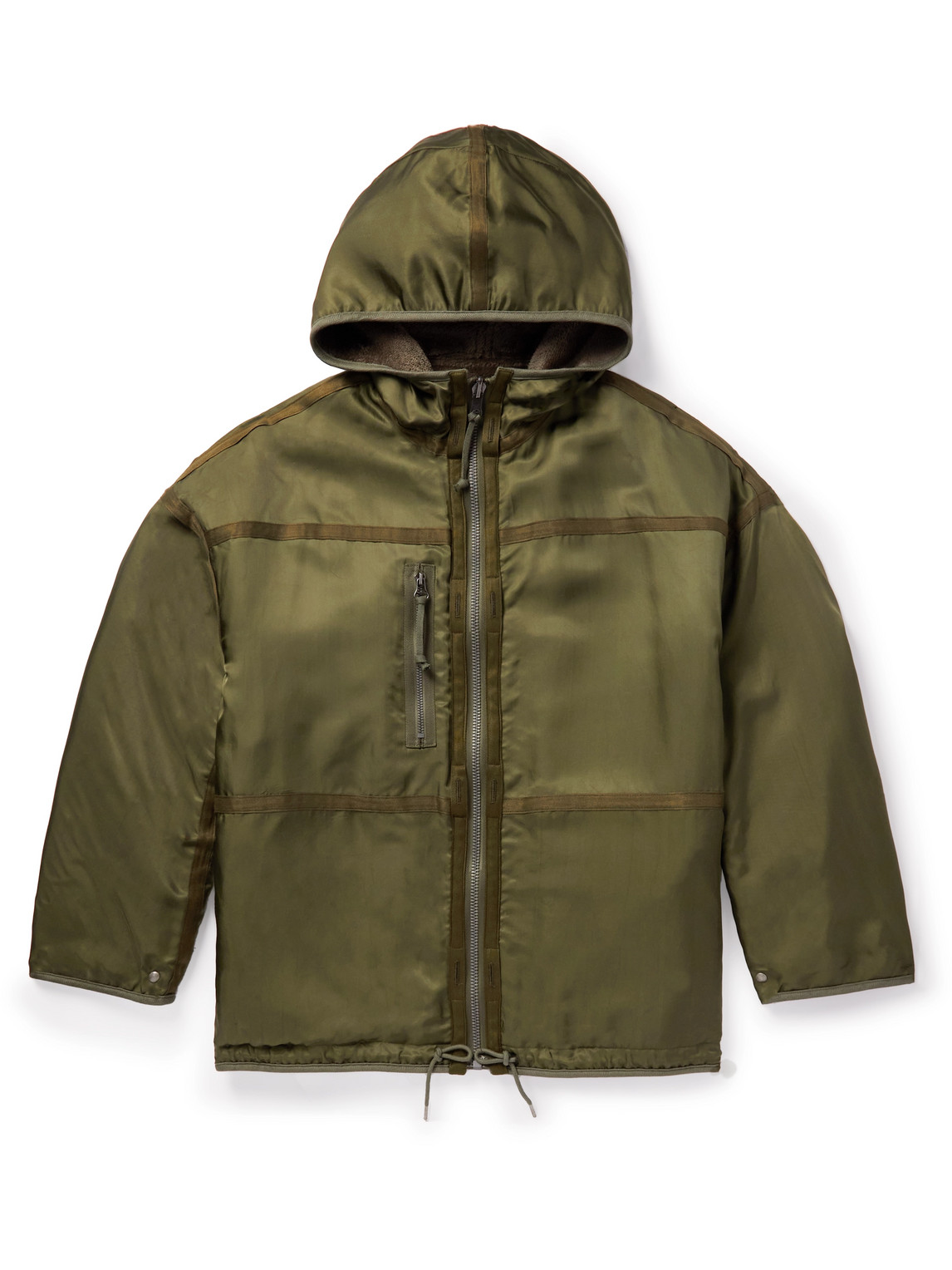 Visvim Reversible Fleece-lined Linen And Cotton-blend Twill Parka In Brown