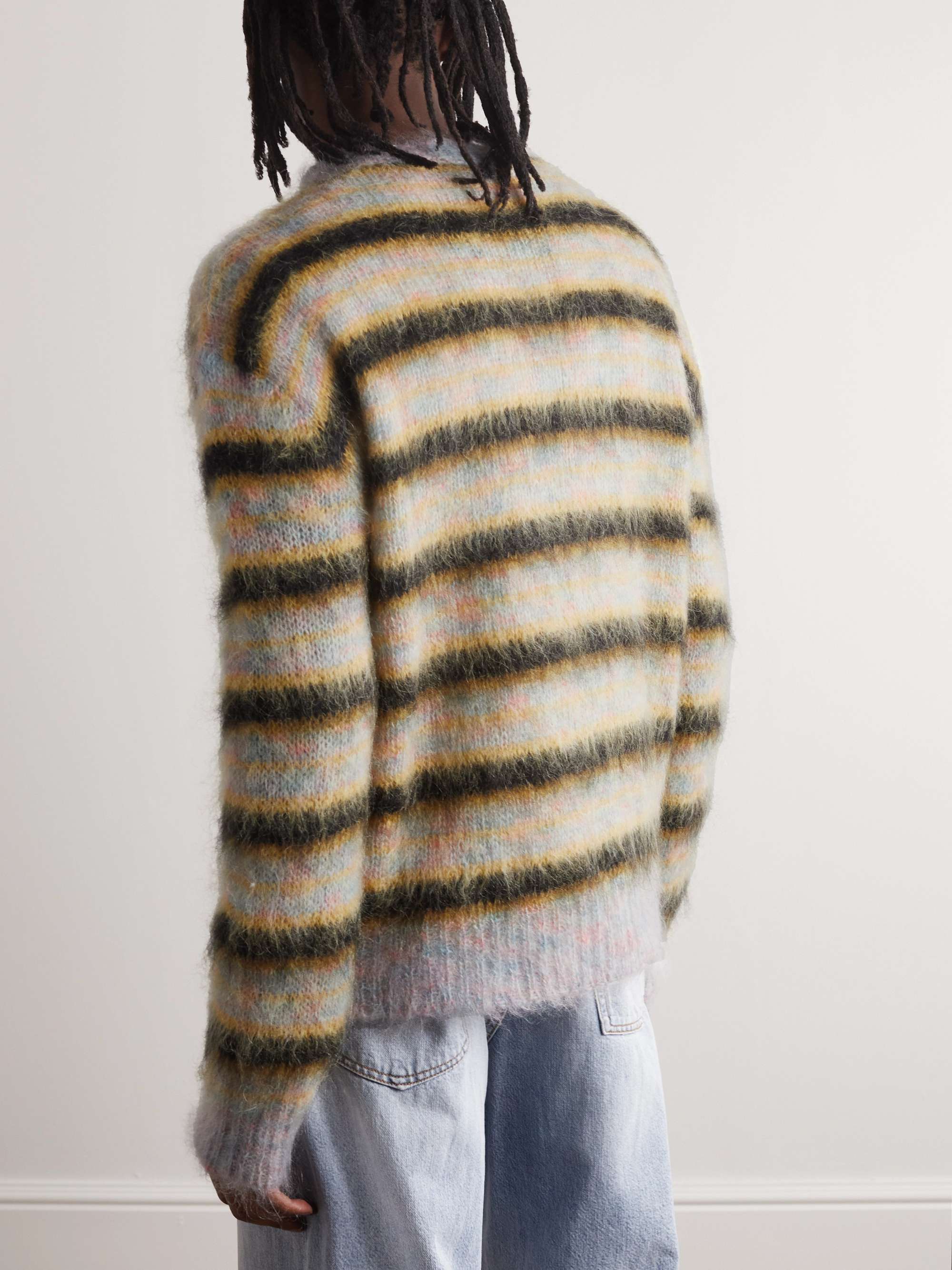 MARNI Striped Mohair-Blend Sweater
