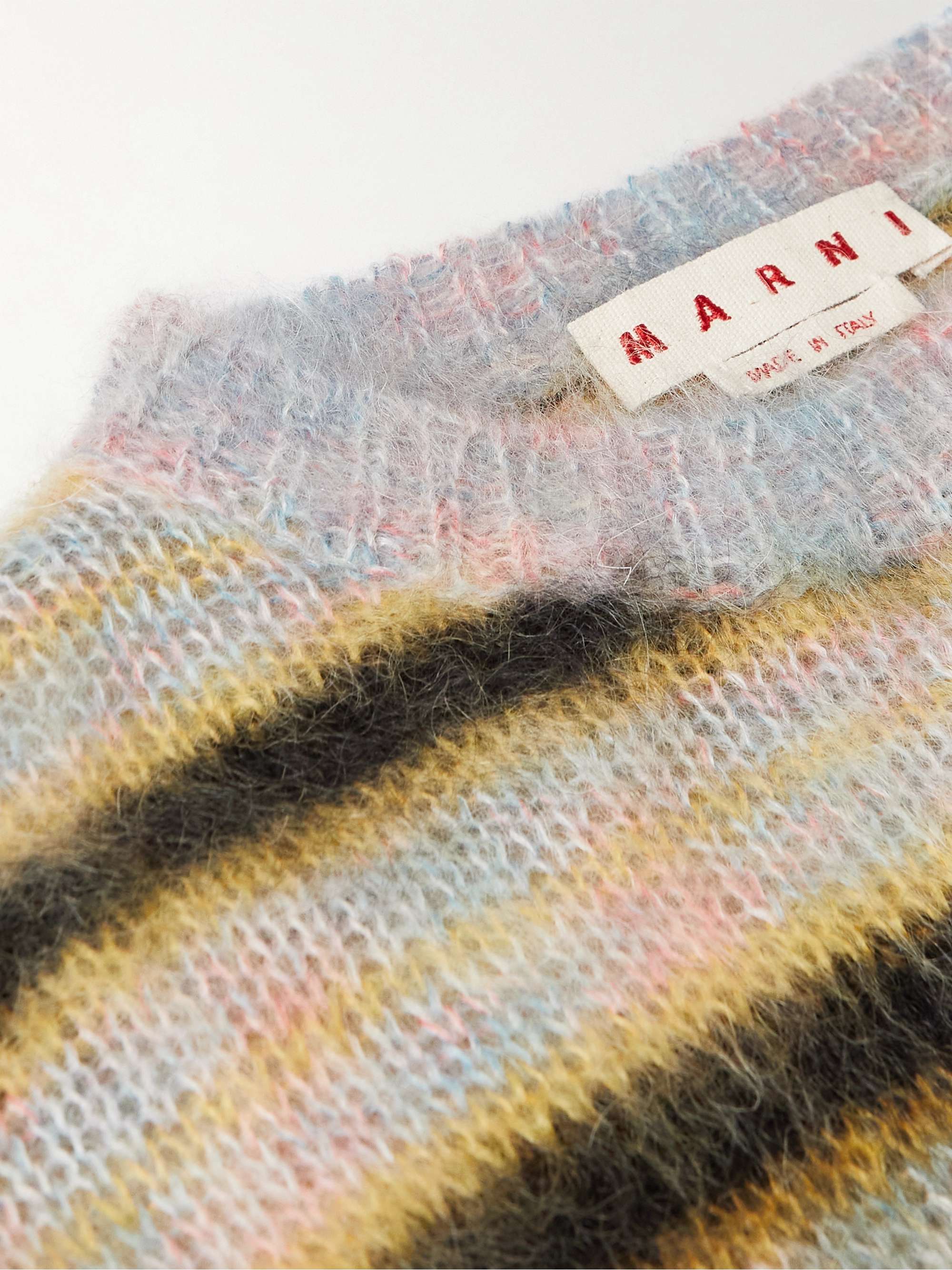 MARNI Striped Mohair-Blend Sweater