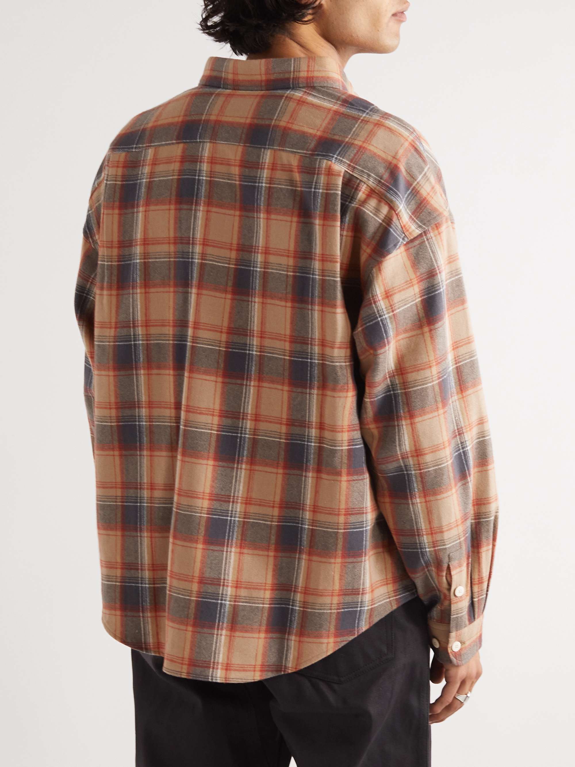 VISVIM Frontier Checked Wool and Linen-Blend Flannel Shirt