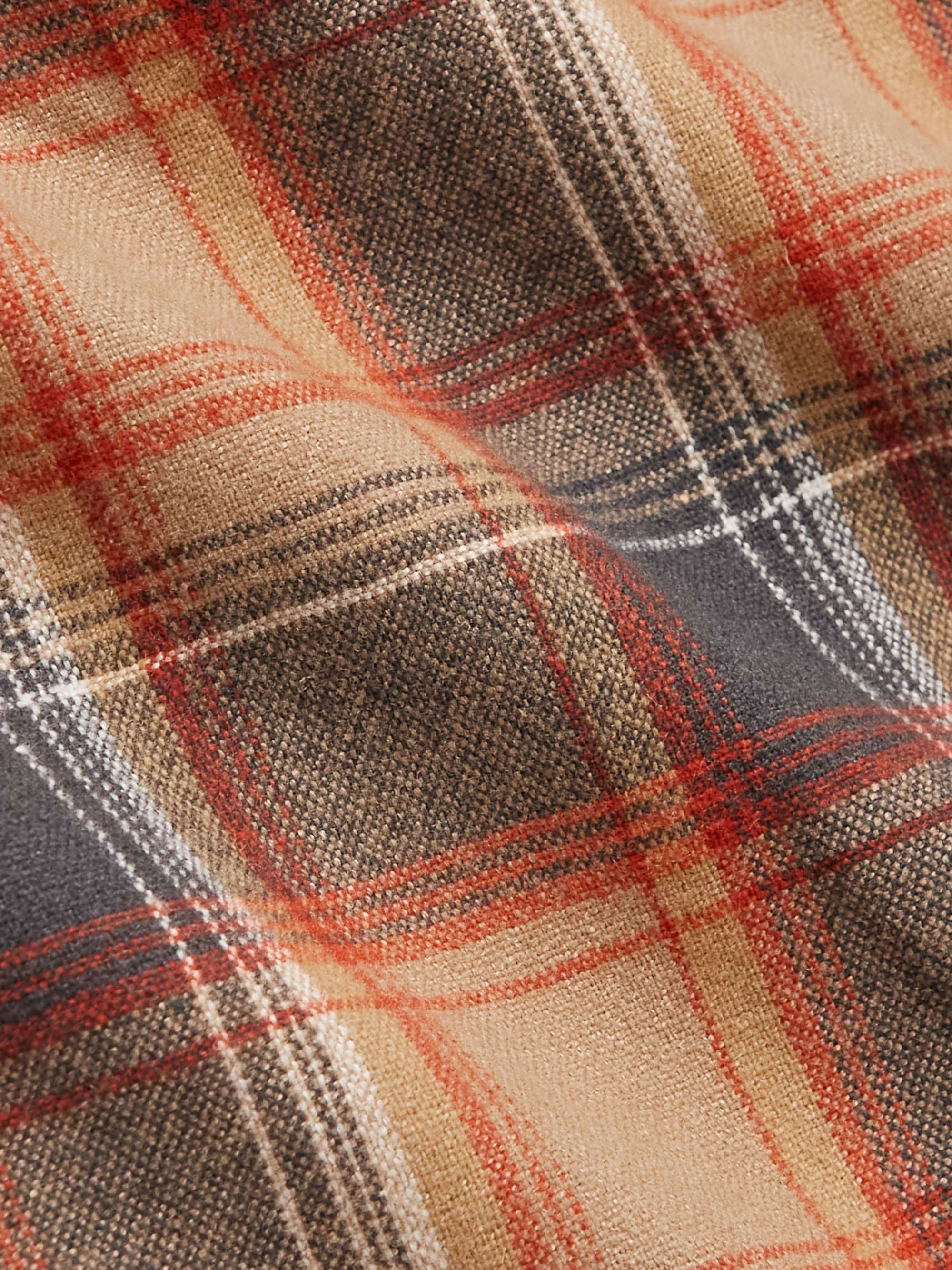 VISVIM Frontier Checked Wool and Linen-Blend Flannel Shirt