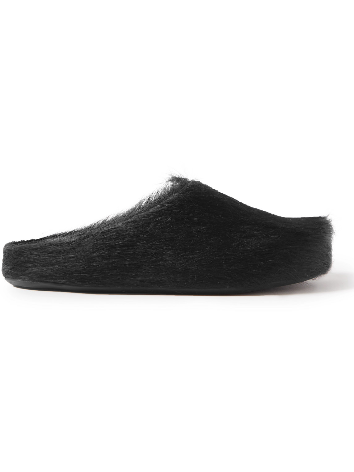 Marni - Fussbett Calf Hair Slippers - Men - Black - EU 44