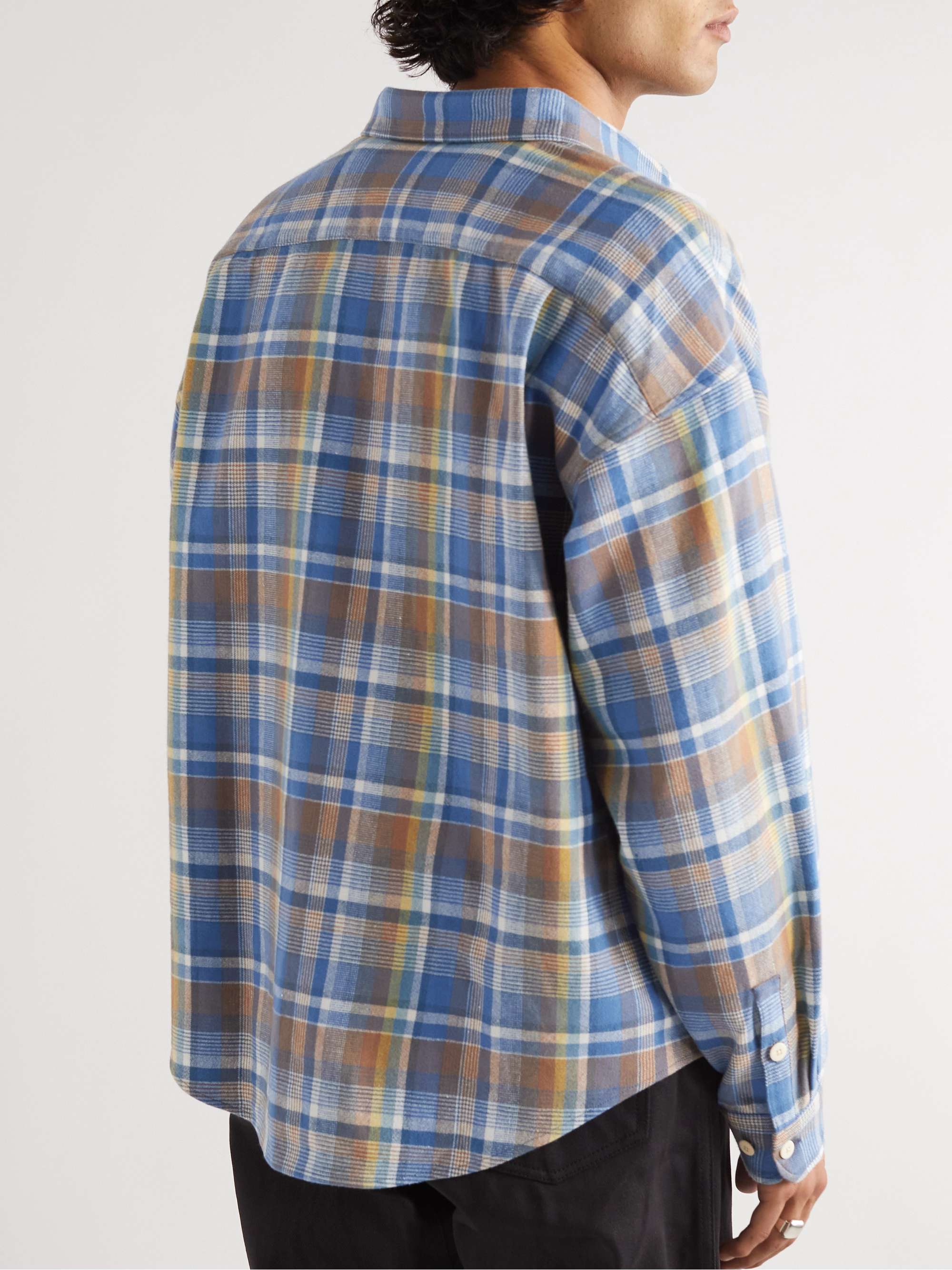 VISVIM Frontier Checked Wool and Linen-Blend Flannel Shirt