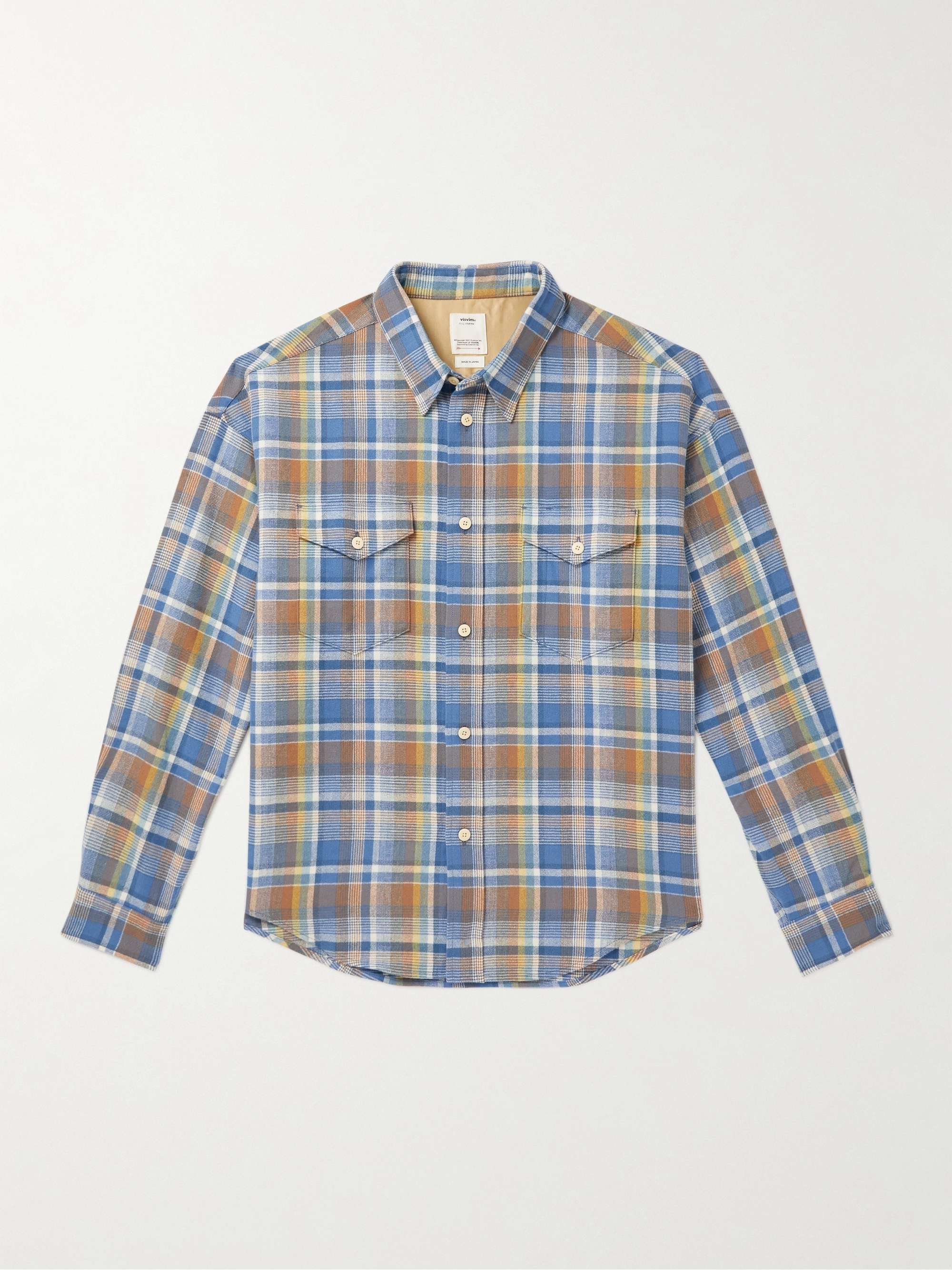 VISVIM Frontier Checked Wool and Linen-Blend Flannel Shirt