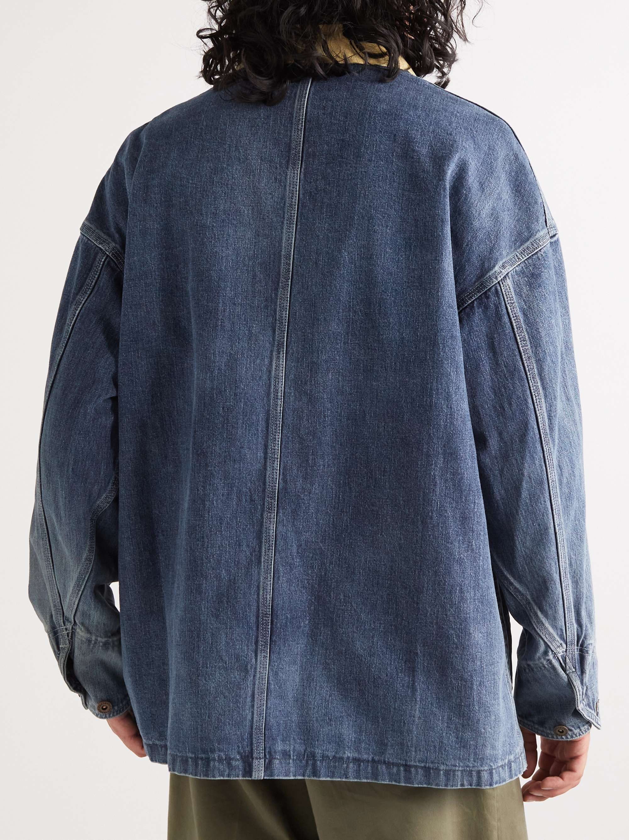 VISVIM Social Sculpture Corduroy-Trimmed Denim Jacket