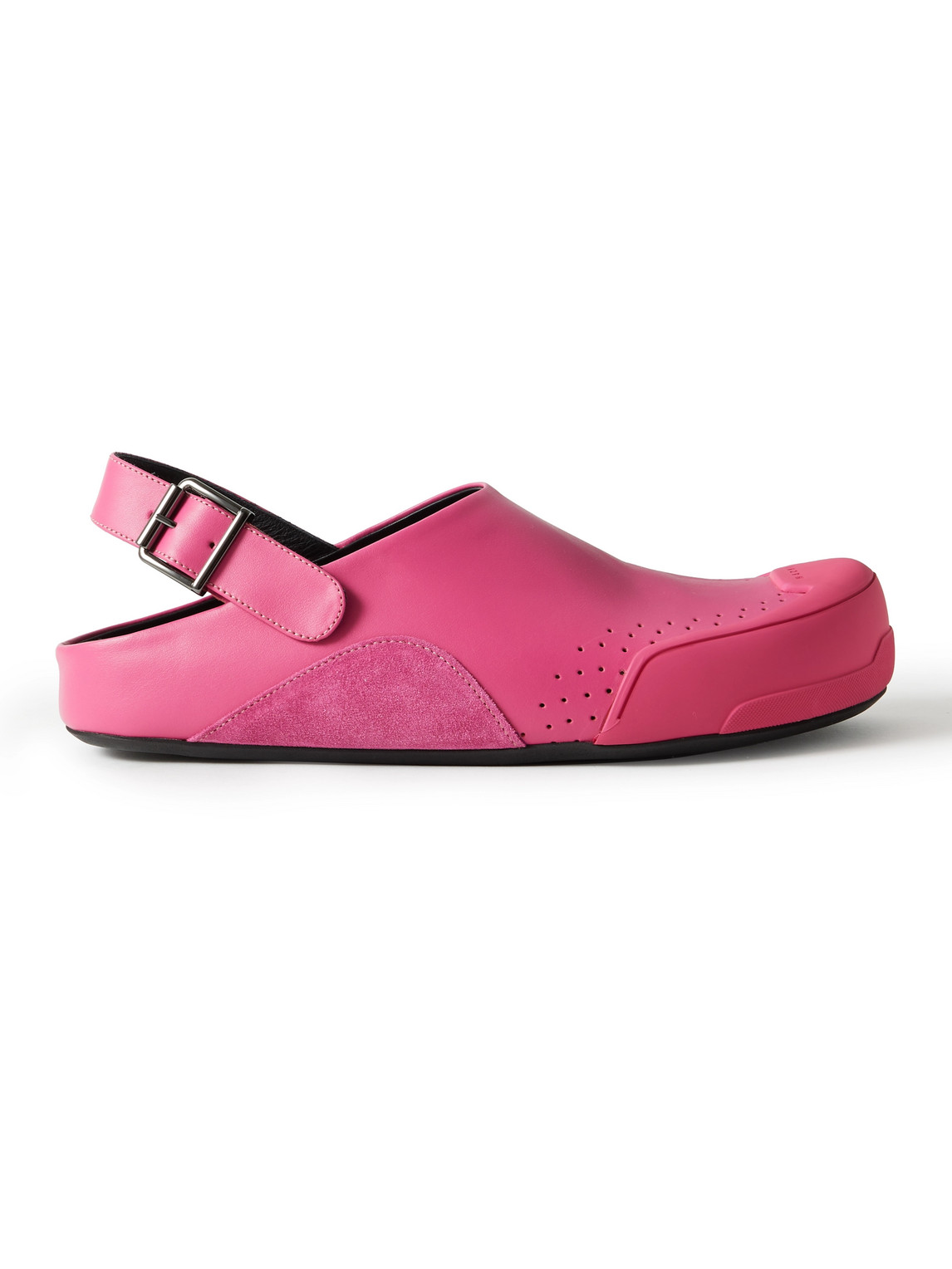 Marni Bumper Leather Mules In Pink