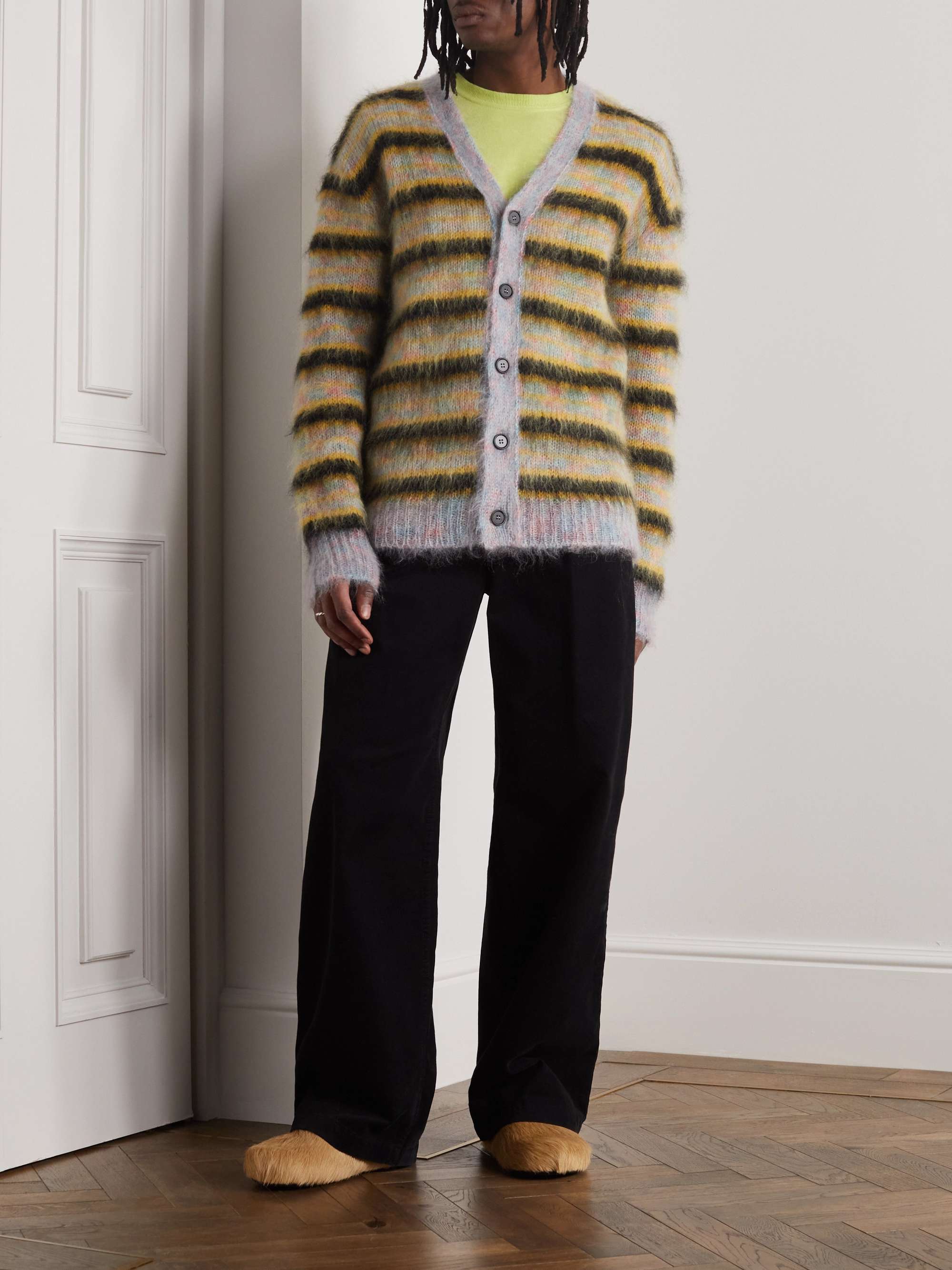 MARNI Fussbett Calf Hair Slippers
