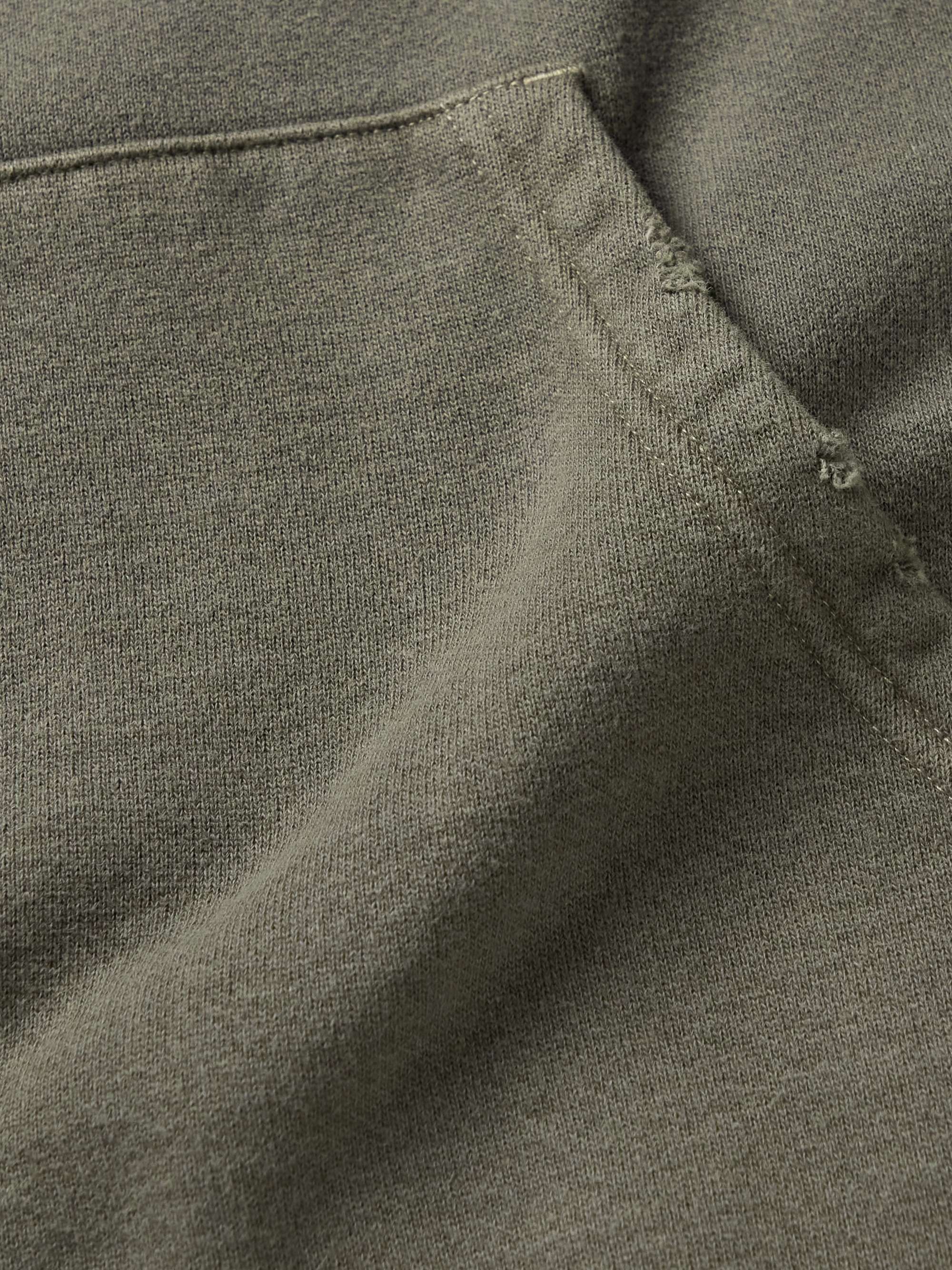 VISVIM Distressed Garment-Dyed Cotton-Jersey Hoodie