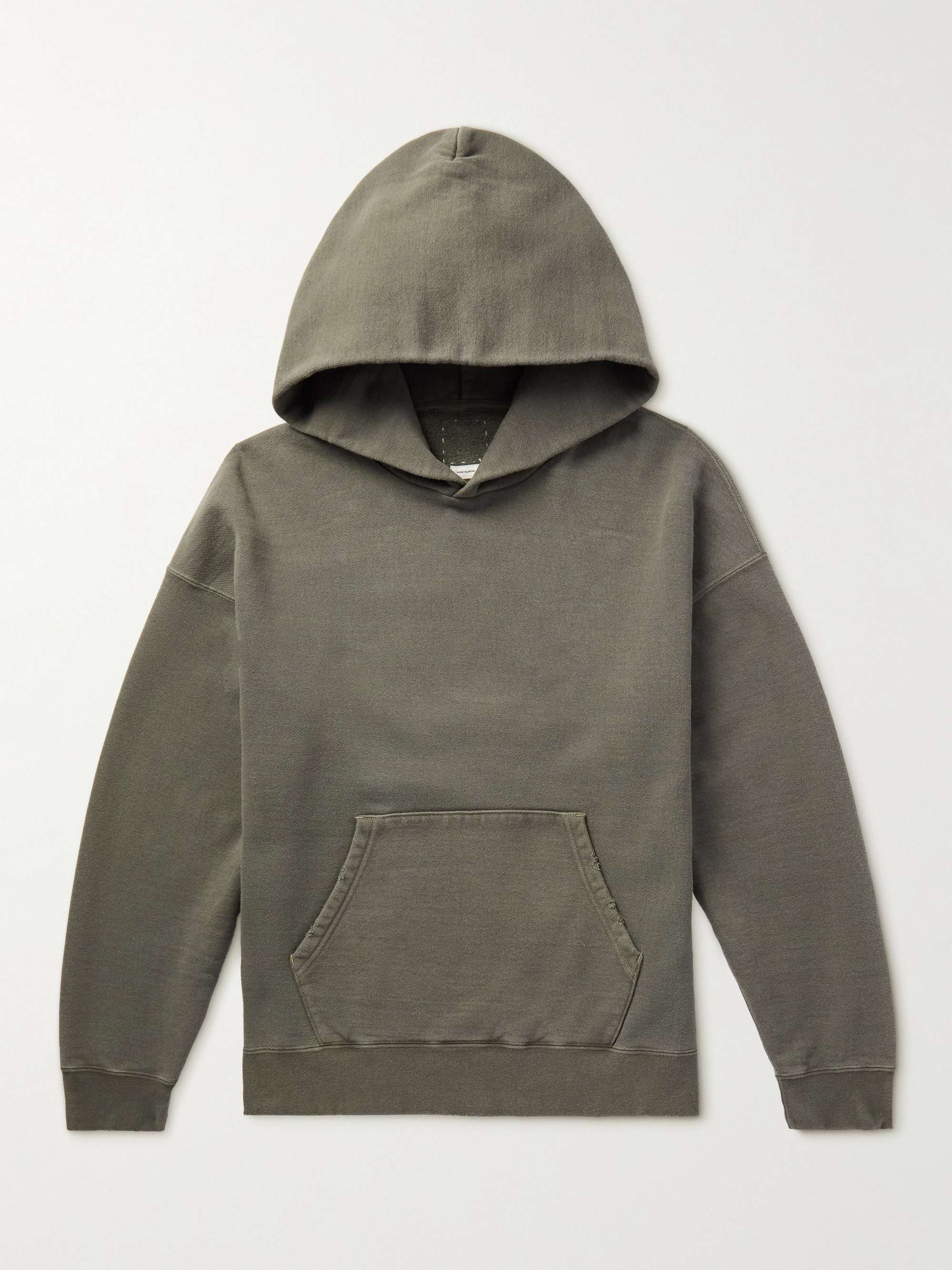 Distressed Garment-Dyed Cotton-Jersey Hoodie