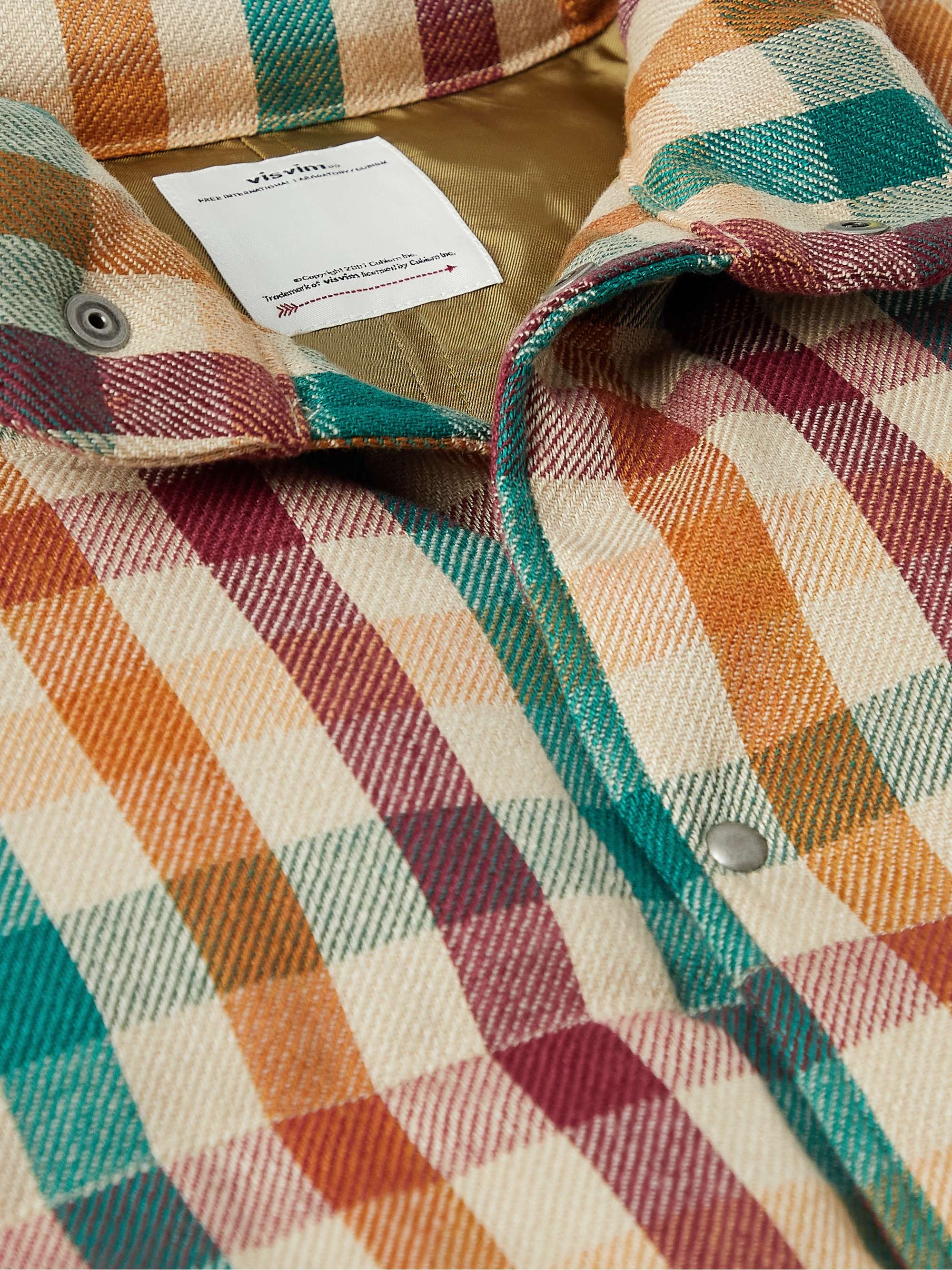 VISVIM Walker Checked Linen and Wool-Blend Gilet
