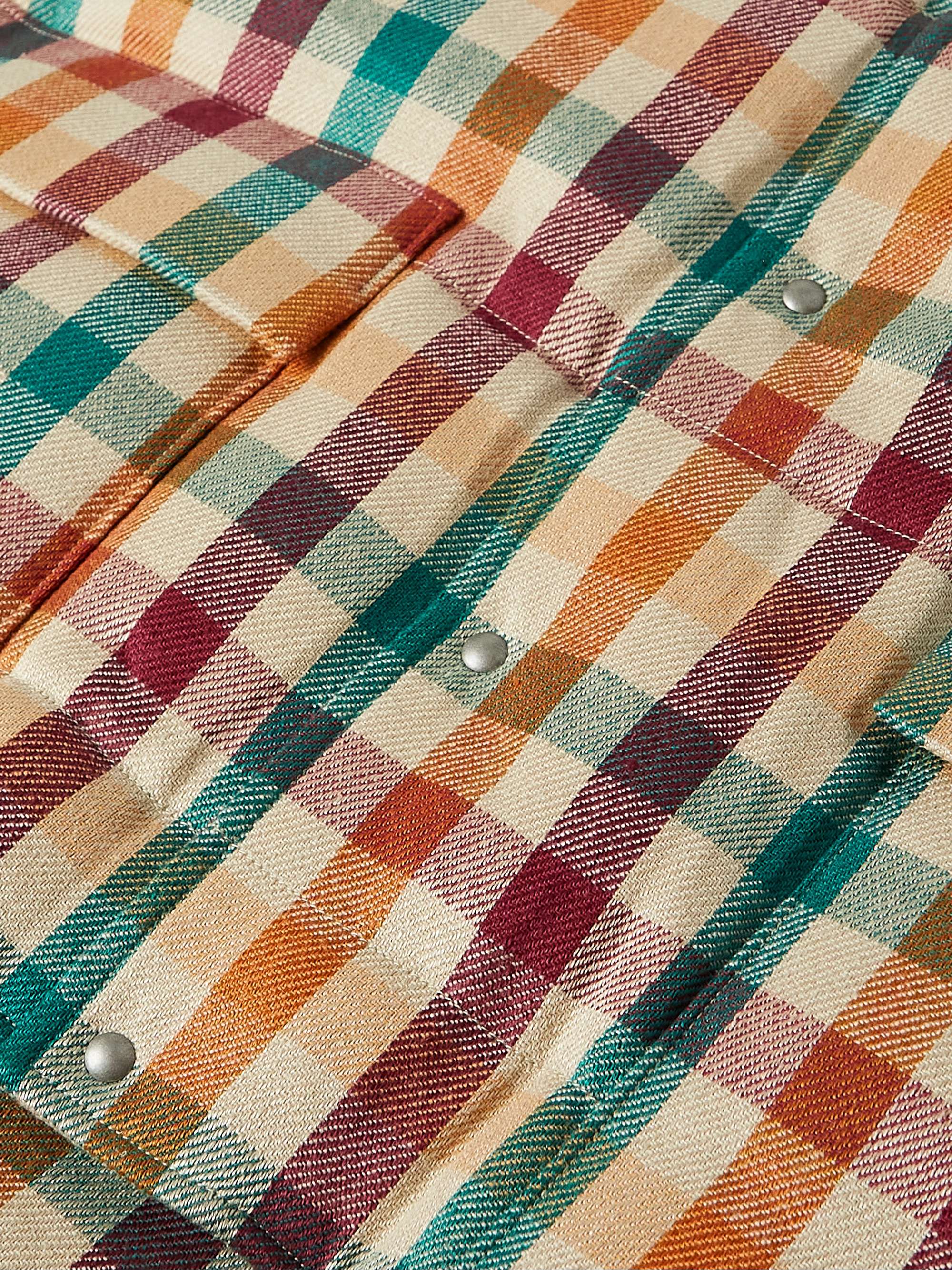 VISVIM Walker Checked Linen and Wool-Blend Gilet