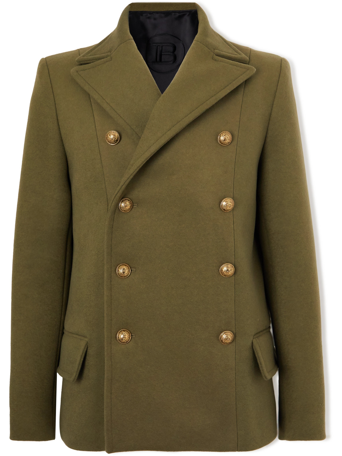 BALMAIN DOUBLE-BREASTED WOOL COAT