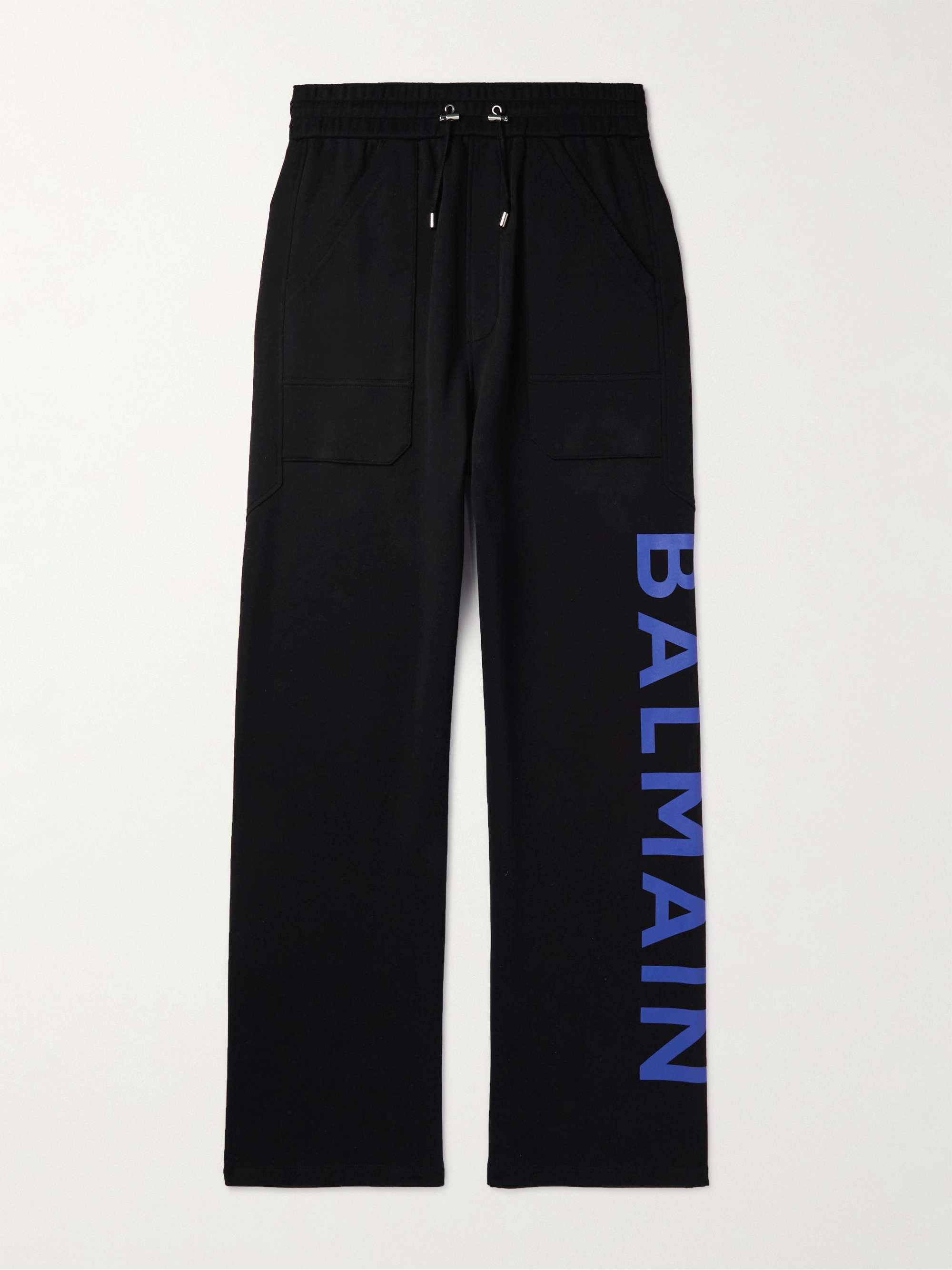 CELINE HOMME Straight-Leg Logo-Print Jersey Track Pants for Men