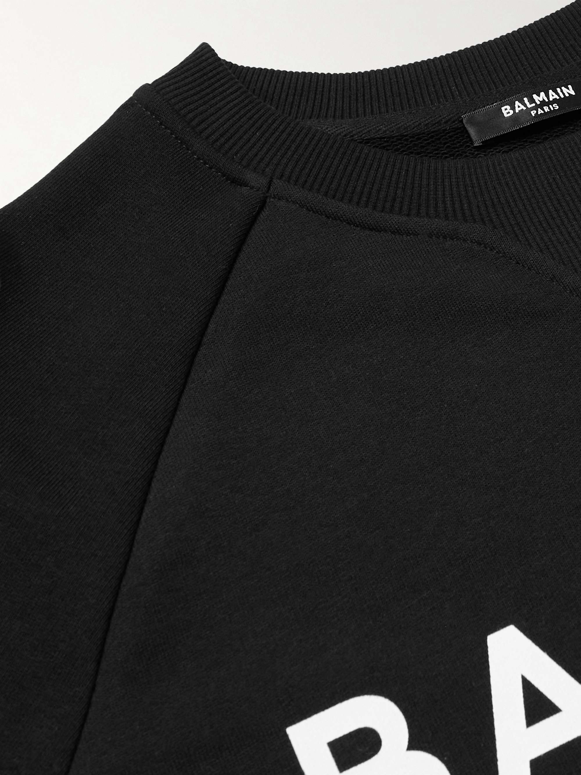 BALMAIN Logo-Print Cotton-Jersey Sweatshirt