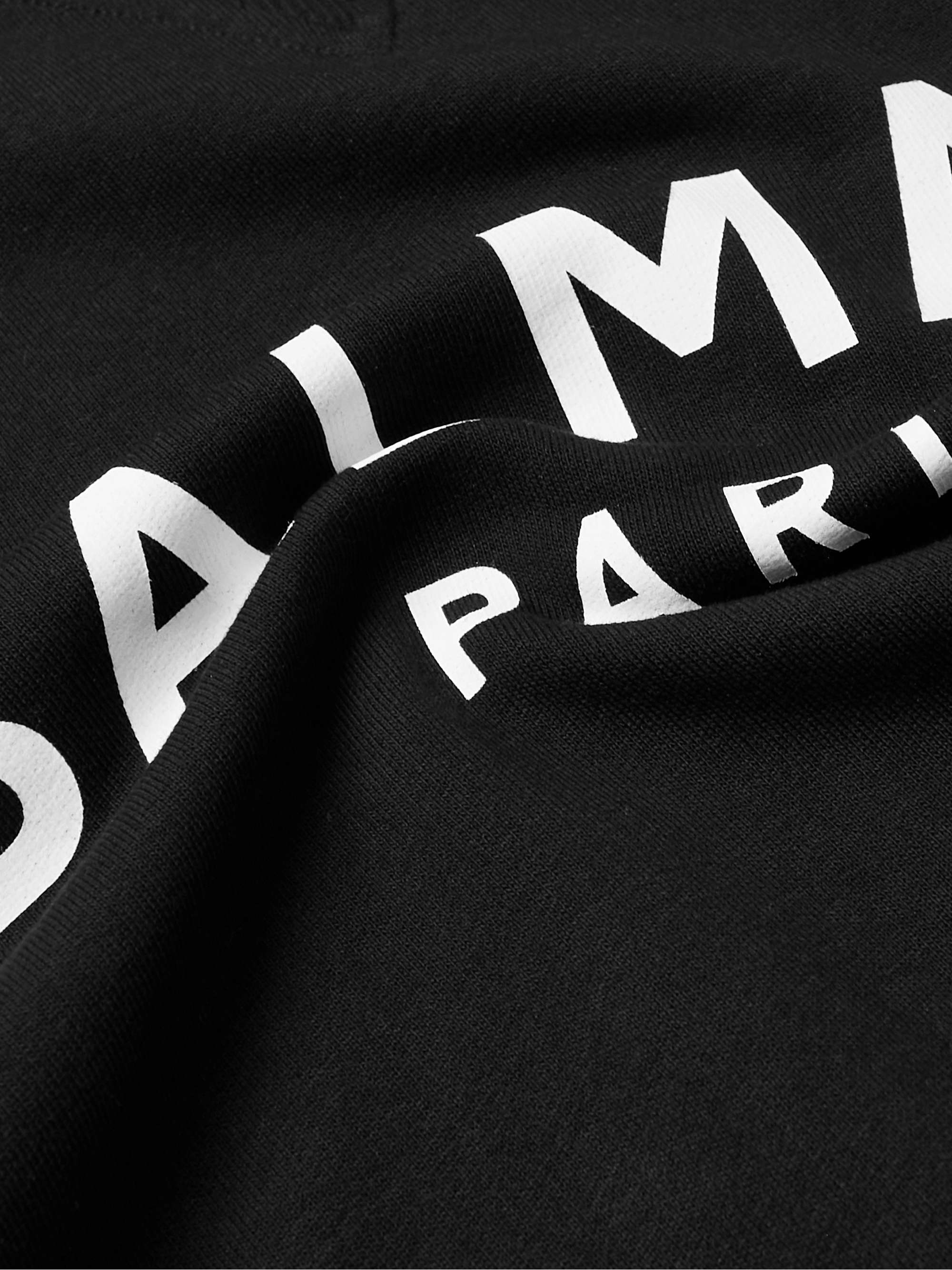 BALMAIN Logo-Print Cotton-Jersey Sweatshirt