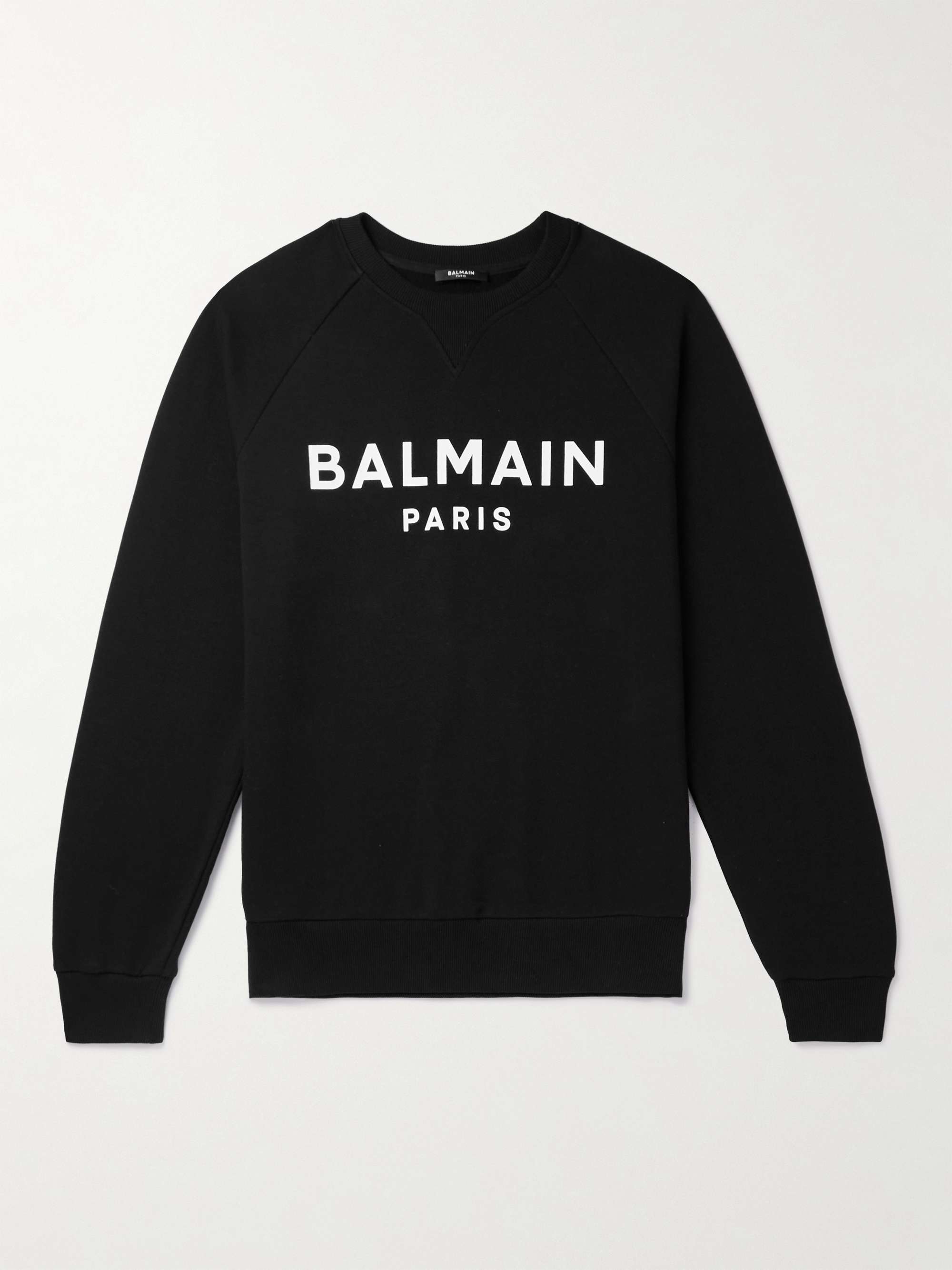 BALMAIN Logo-Print Cotton-Jersey Sweatshirt