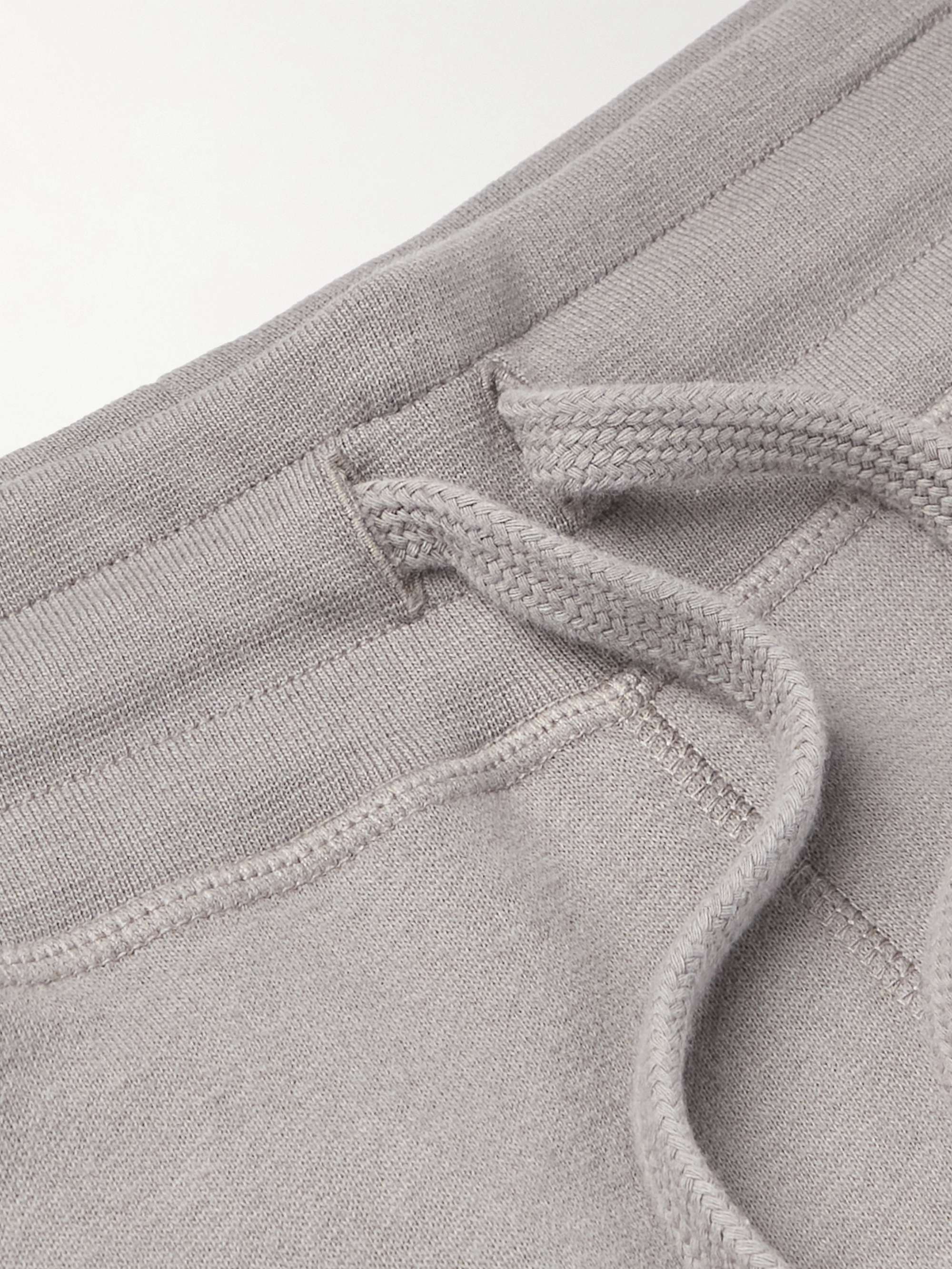 KINGSMAN Tapered Cotton and Cashmere-Blend Jersey Sweatpants