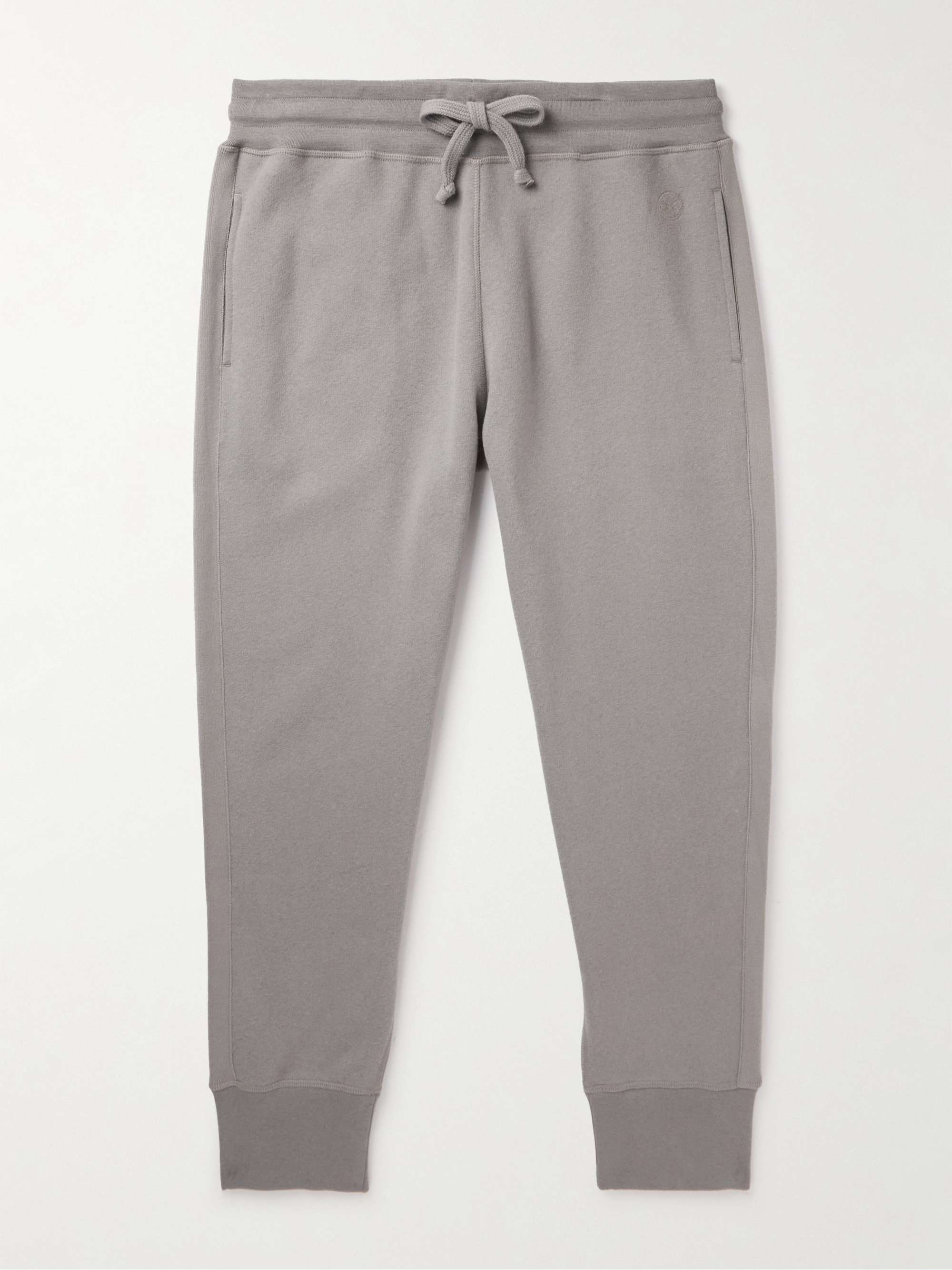 KINGSMAN Tapered Cotton and Cashmere-Blend Jersey Sweatpants