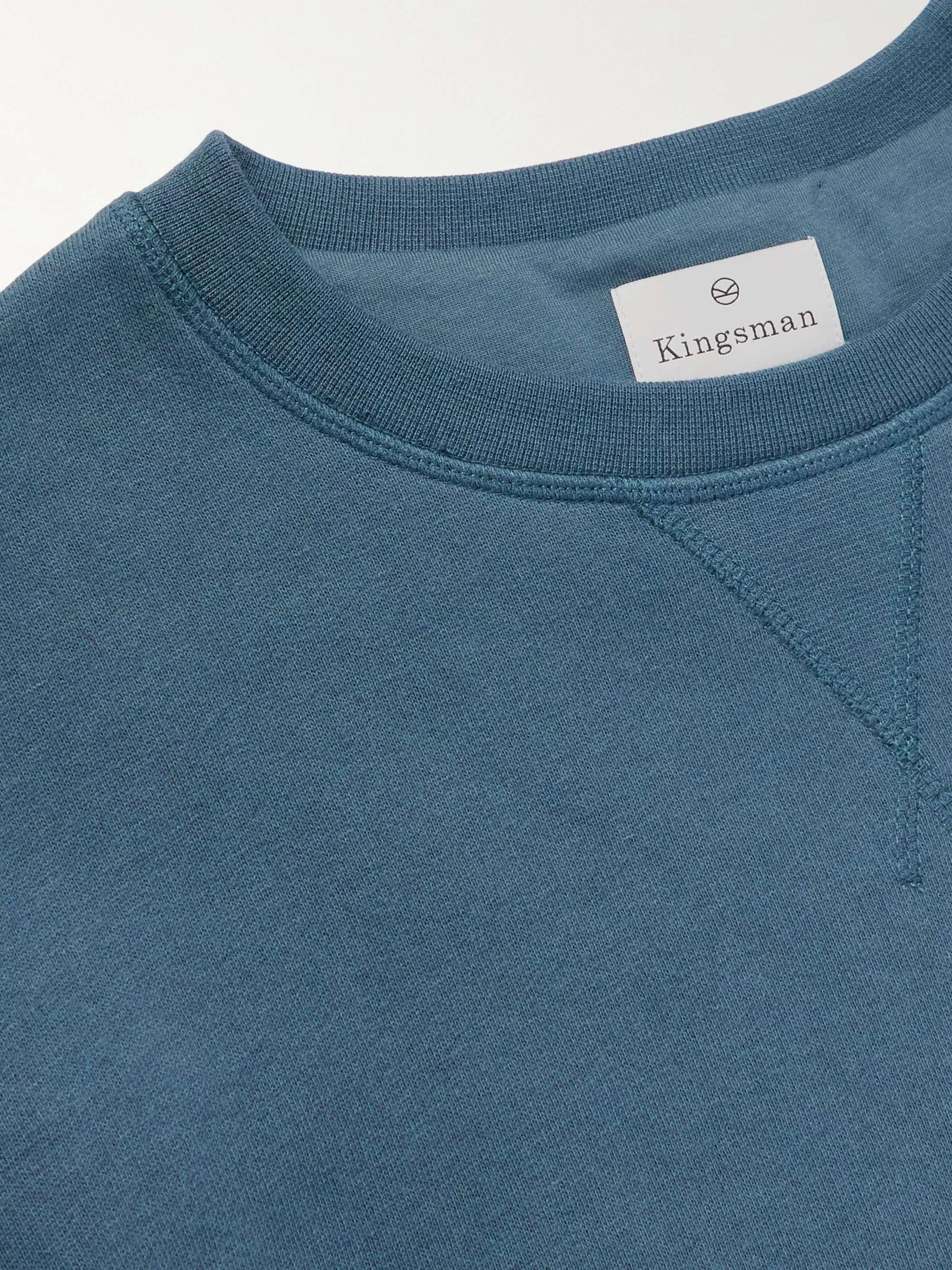 KINGSMAN Cotton and Cashmere-Blend Jersey Sweatshirt
