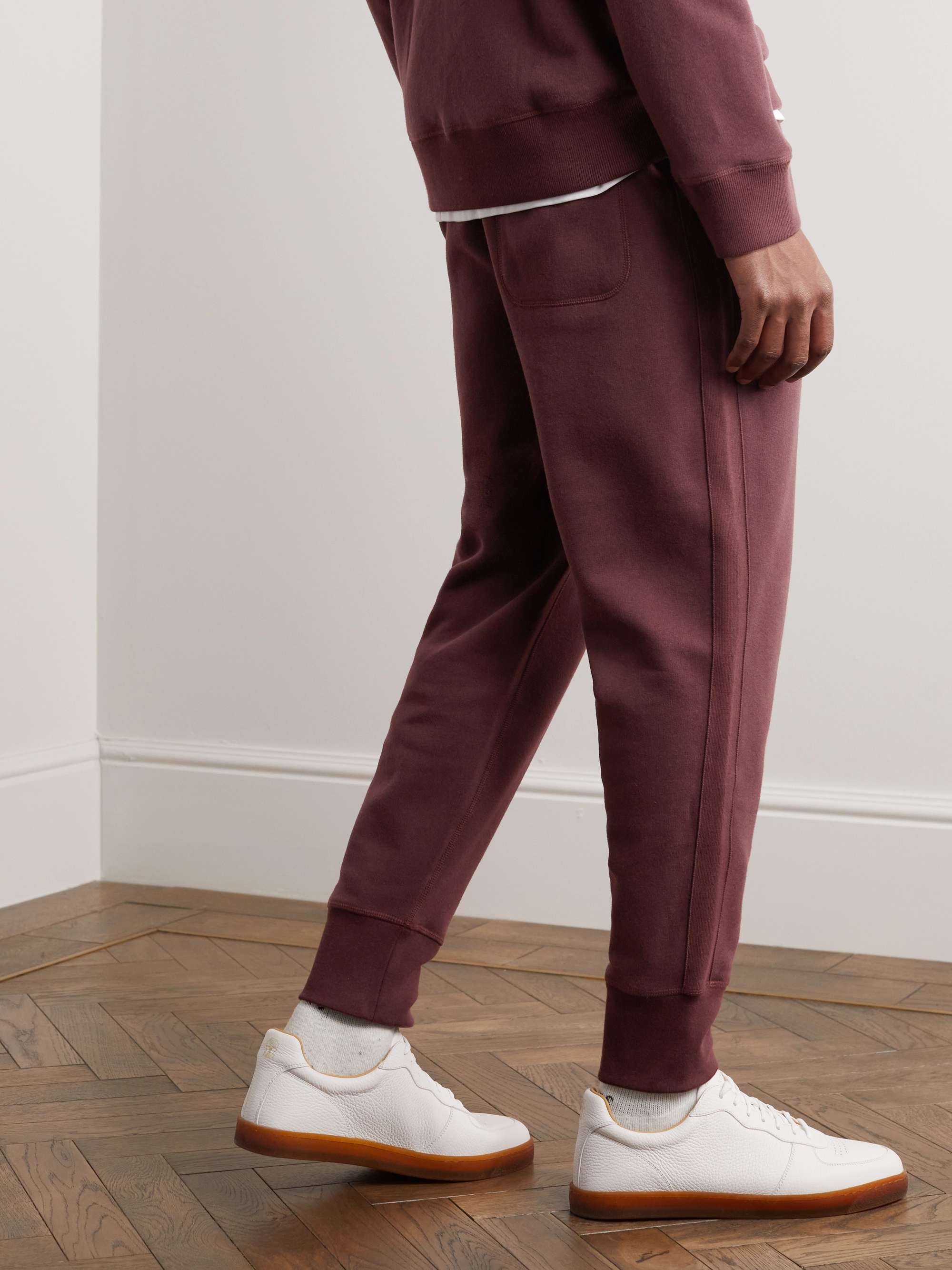 KINGSMAN Tapered Cotton and Cashmere-Blend Jersey Sweatpants