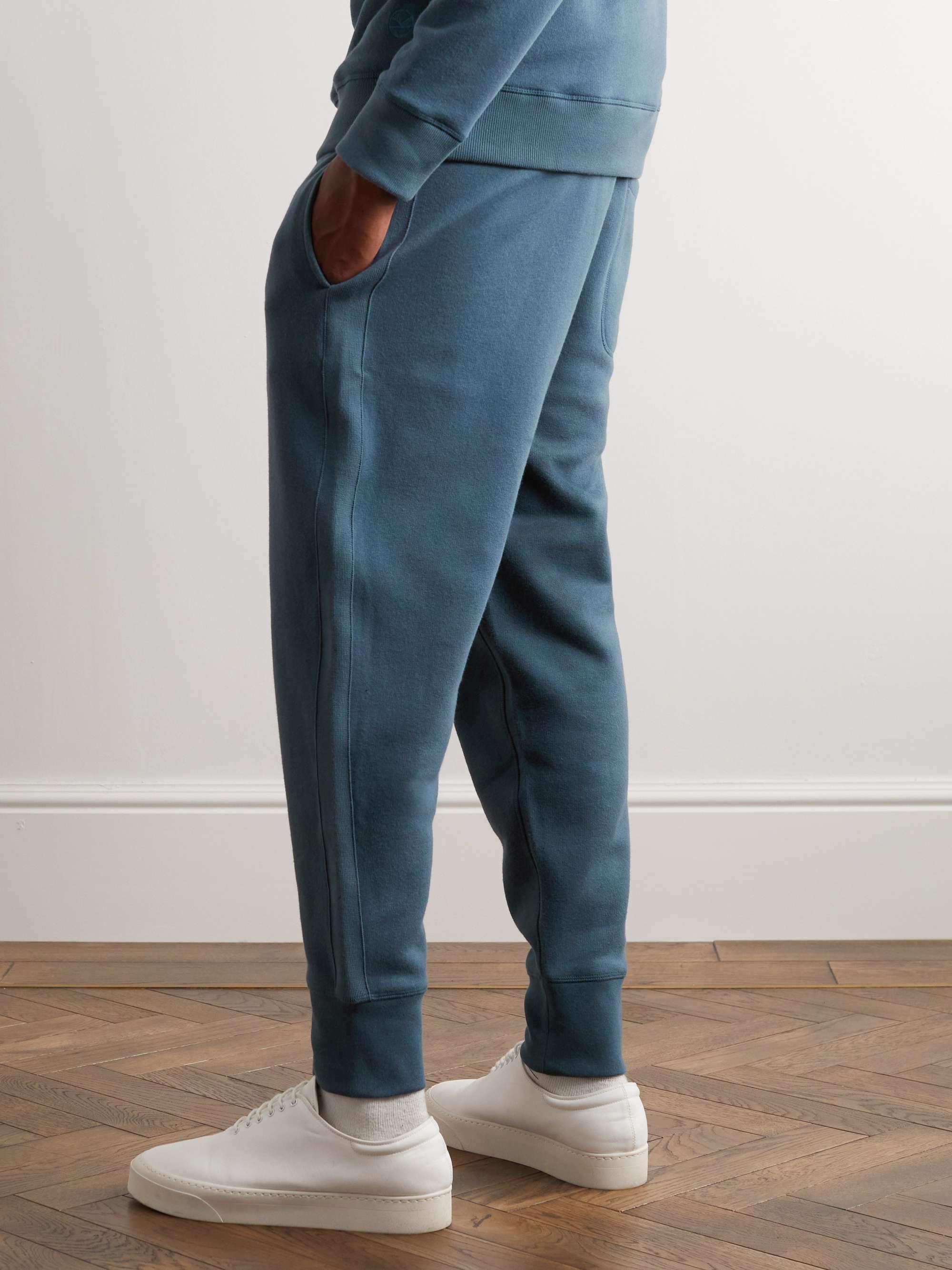 KINGSMAN Tapered Cotton and Cashmere-Blend Jersey Sweatpants