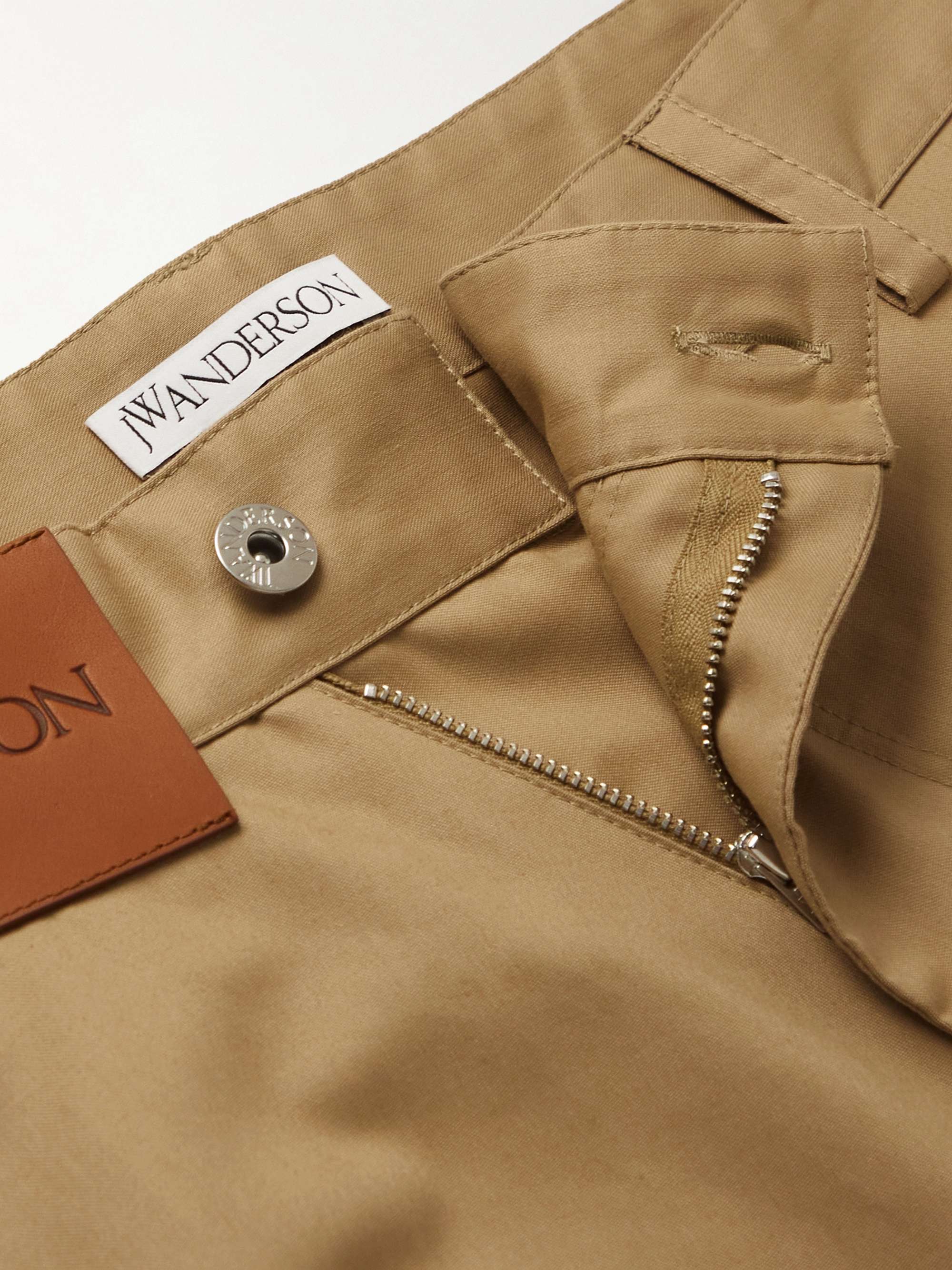 JW ANDERSON Twisted Straight-Leg Cotton-Sateen Shorts