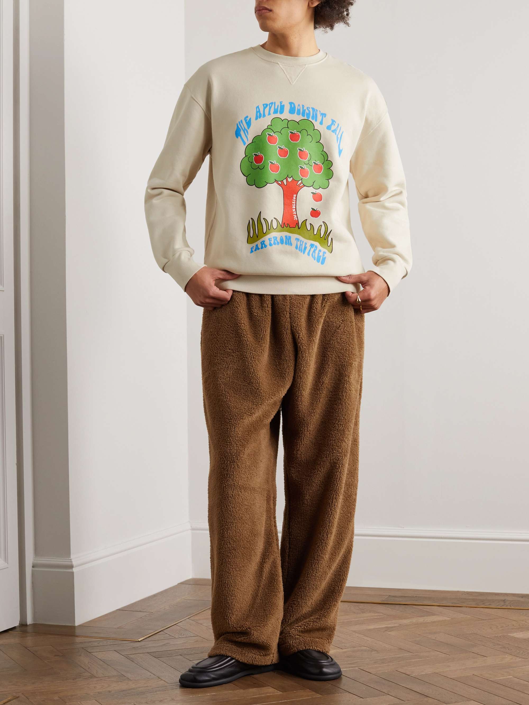 JW ANDERSON Printed Cotton-Jersey Sweatshirt