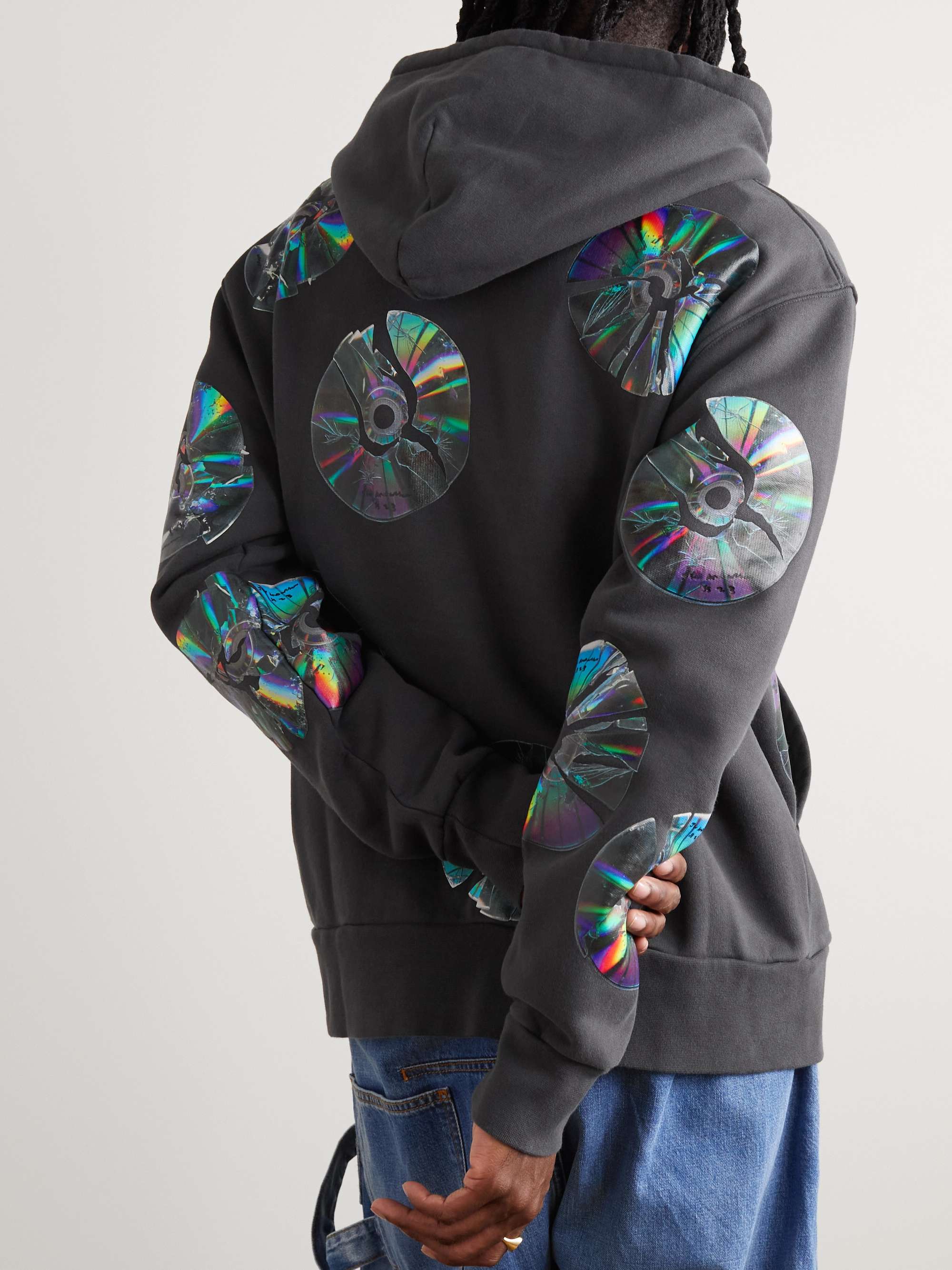 JW ANDERSON Printed Cotton-Jersey Hoodie
