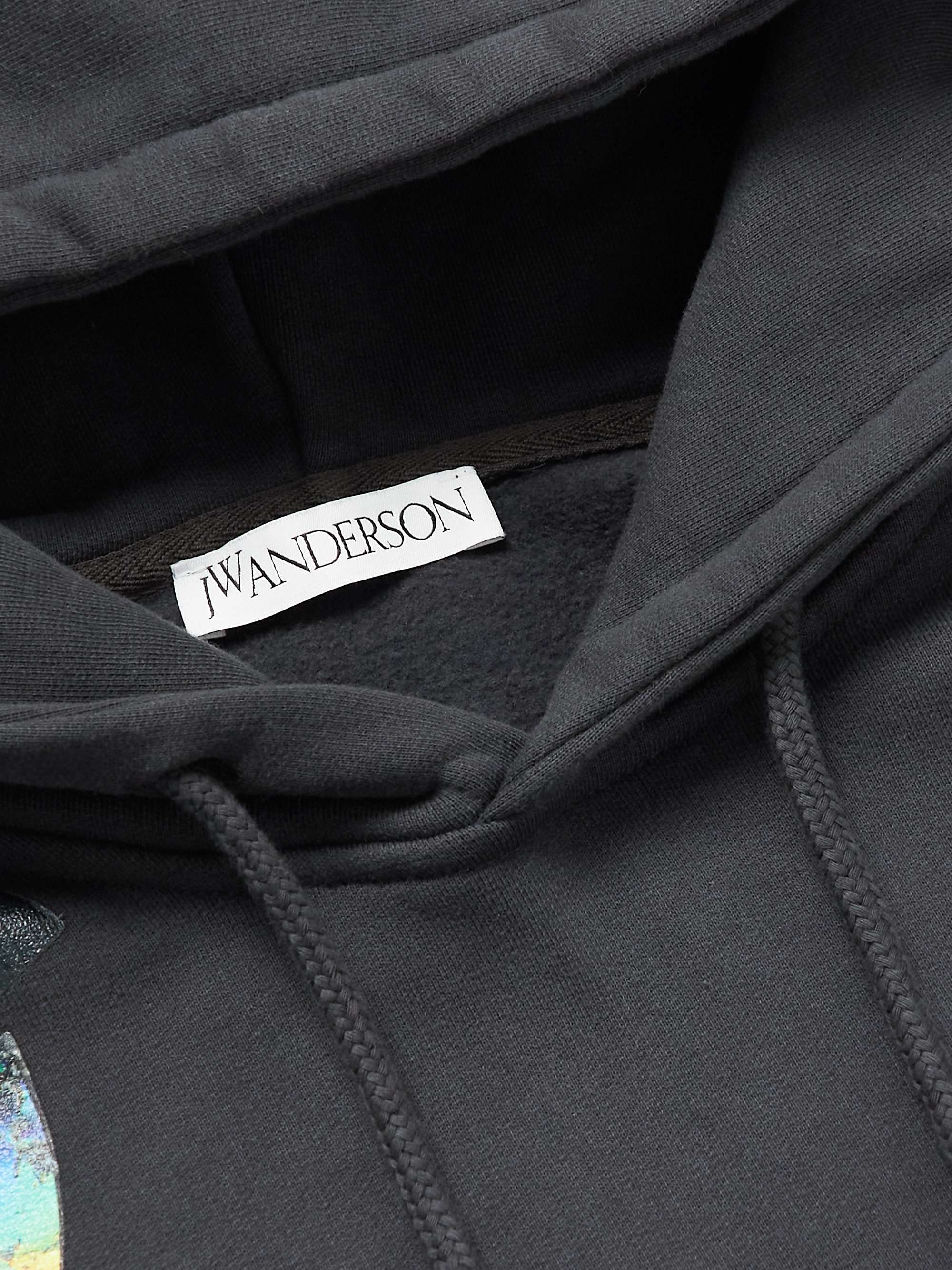 JW ANDERSON Printed Cotton-Jersey Hoodie