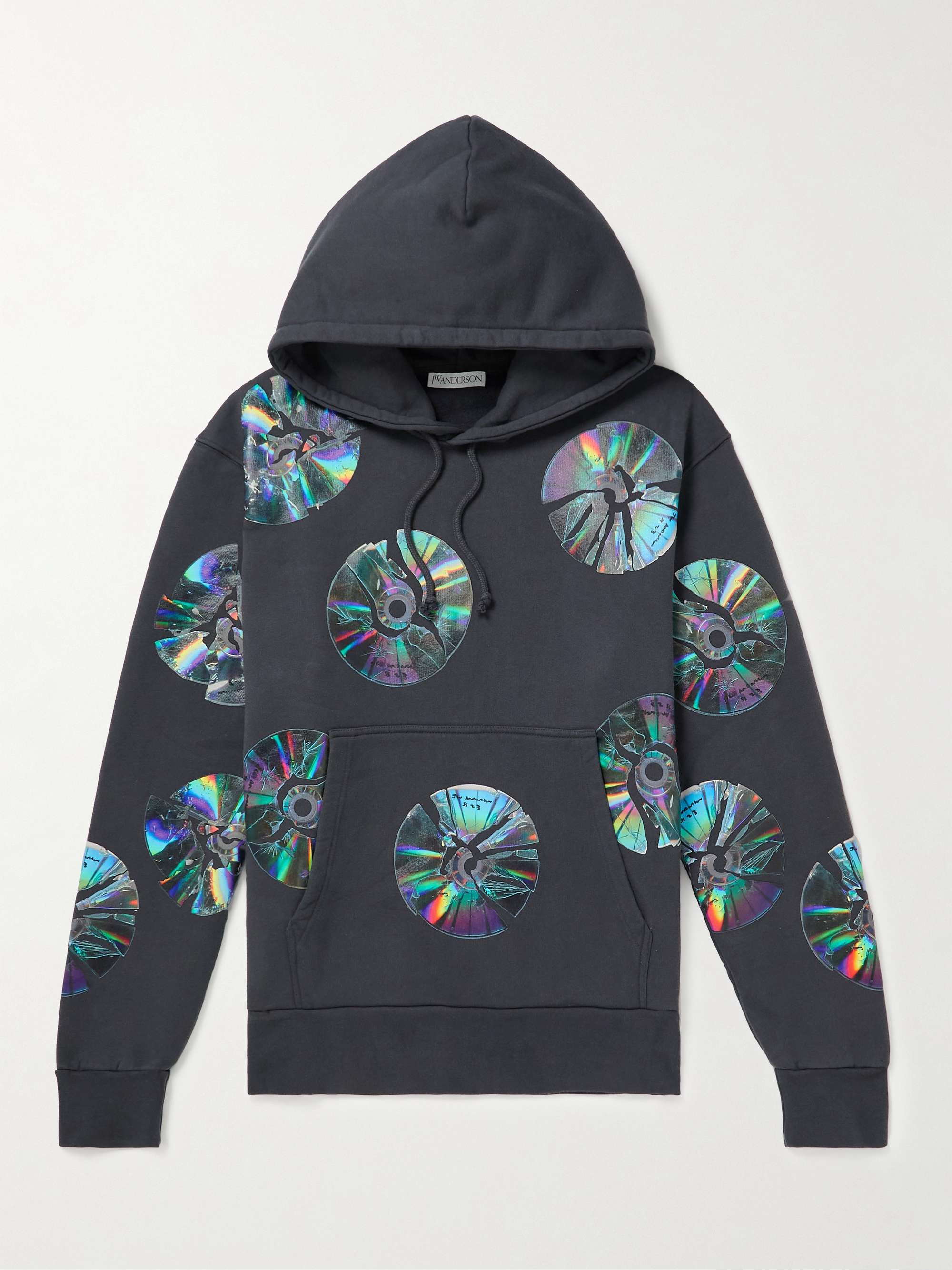 JW ANDERSON Printed Cotton-Jersey Hoodie