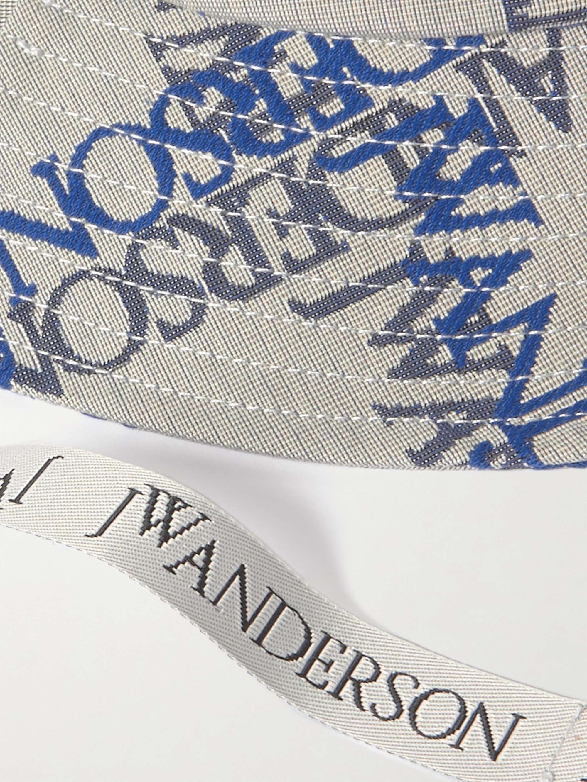 JW ANDERSON Asymmetric Logo-Jacquard Cotton-Blend Canvas Bucket Hat