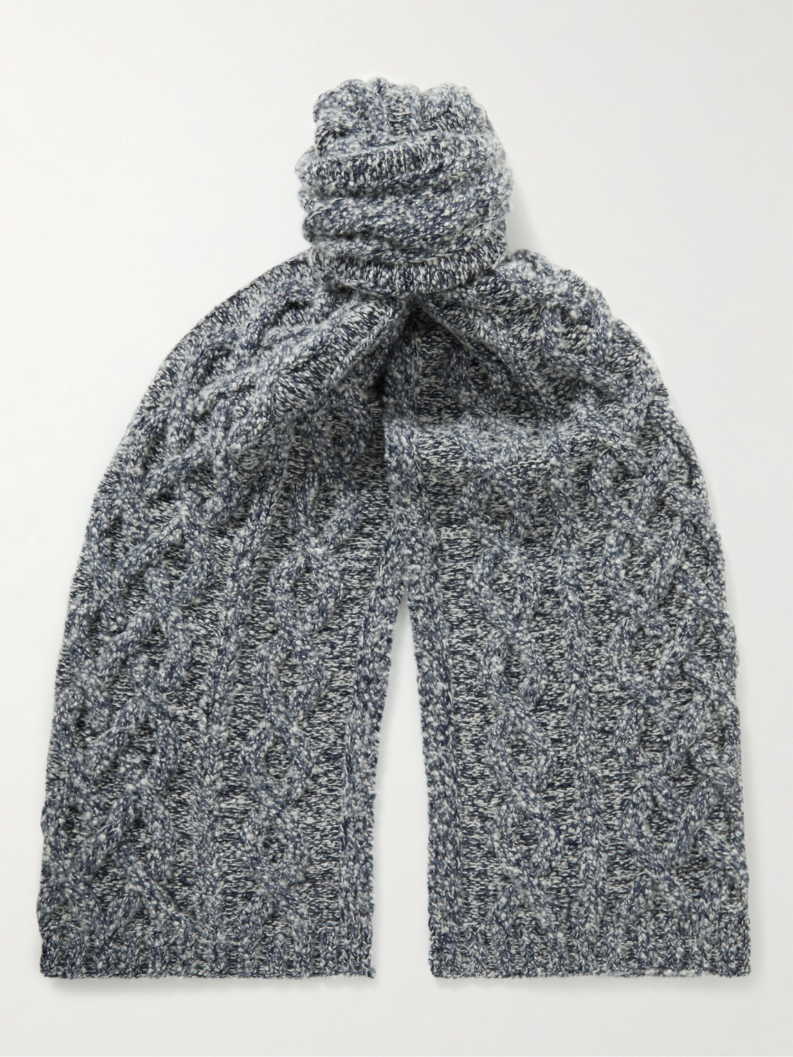 Loro Piana Sciarpa Cable-Knit Cashmere Scarf - Men