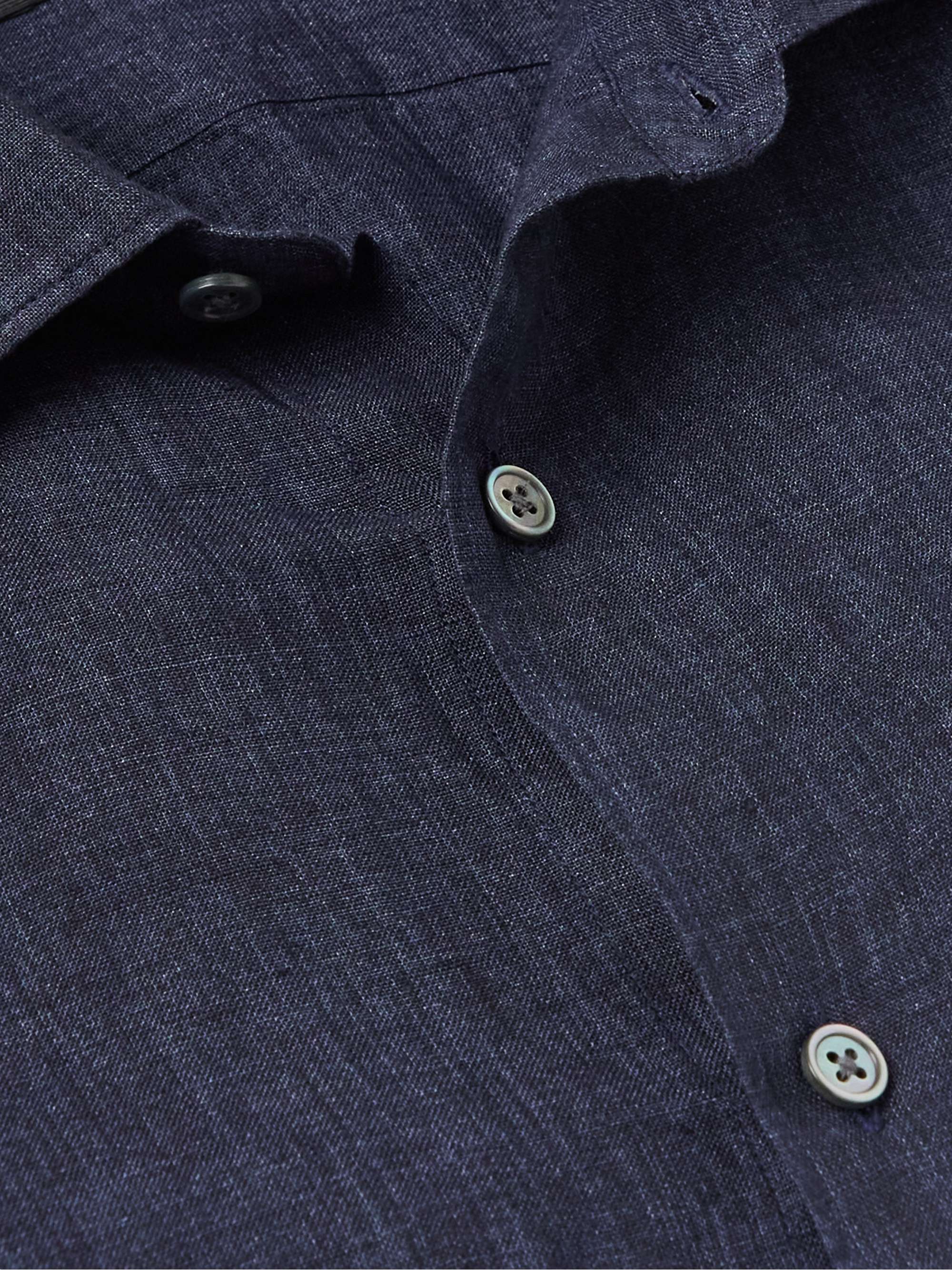 Navy Linen Shirt | ZEGNA | MR PORTER