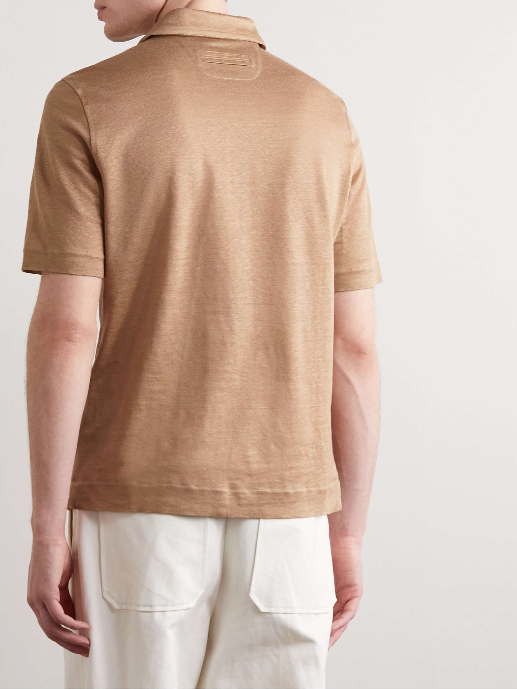 ZEGNA Linen Polo Shirt
