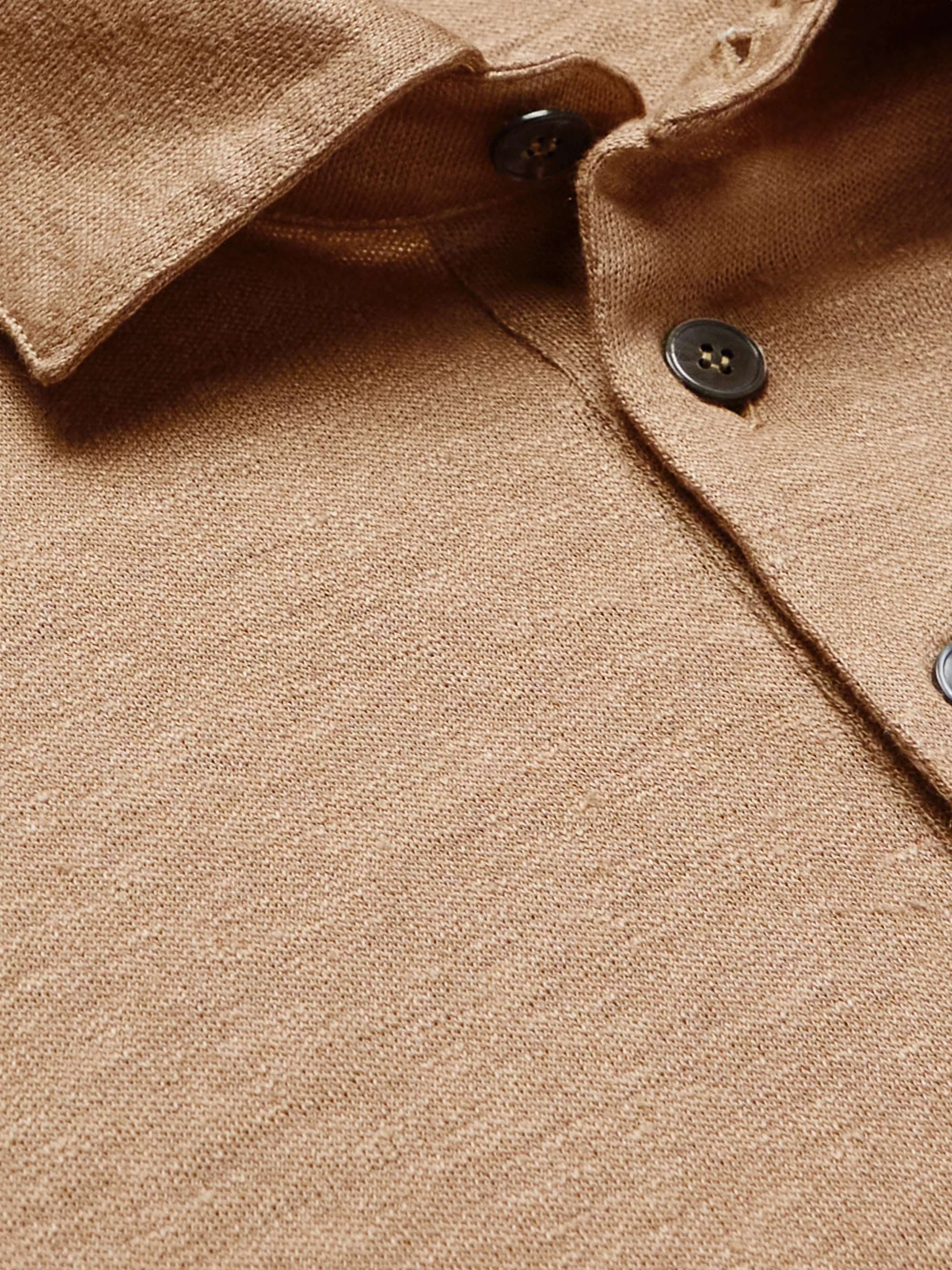 ZEGNA Linen Polo Shirt