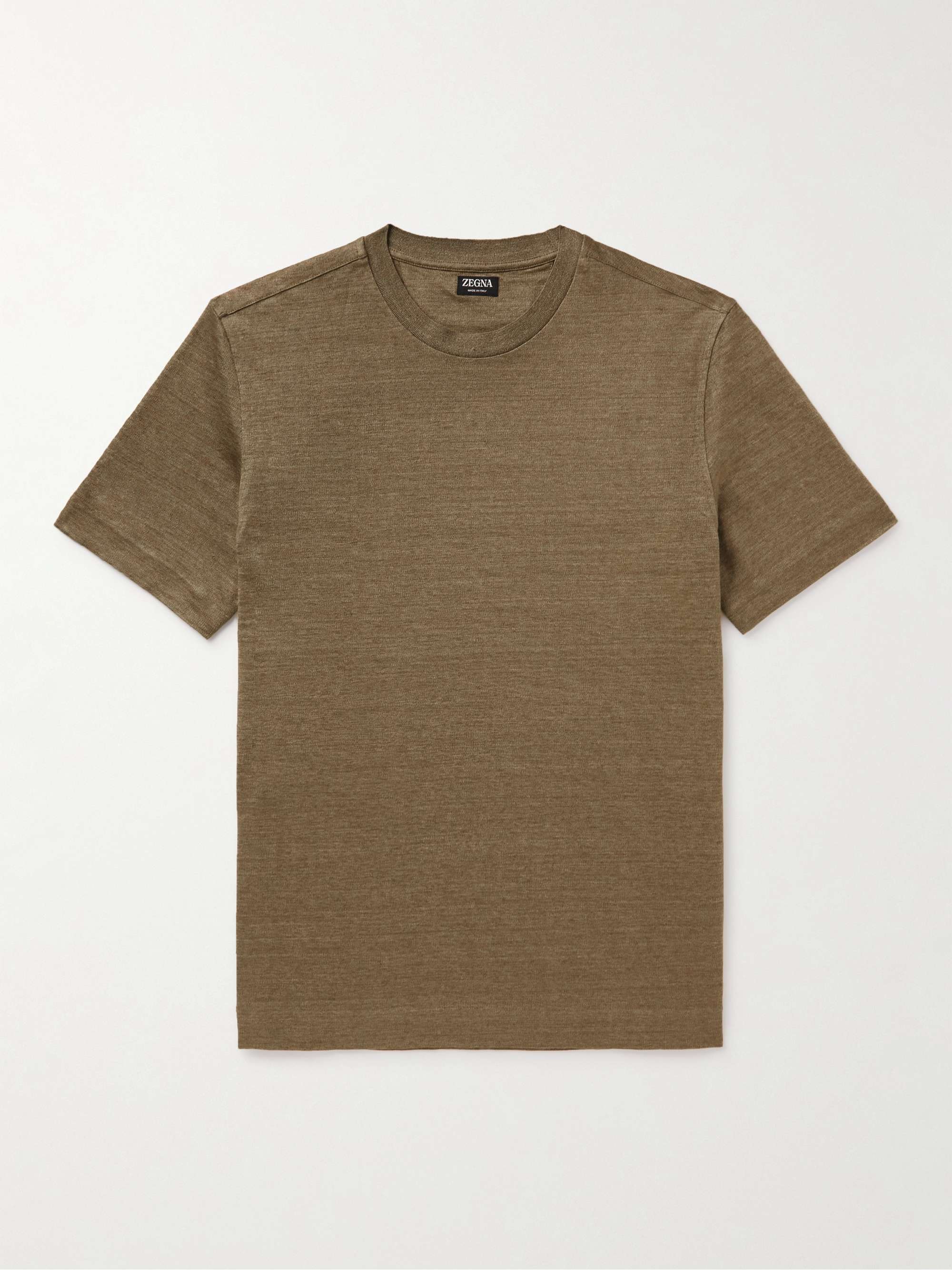 ZEGNA Linen T-Shirt for Men | MR PORTER