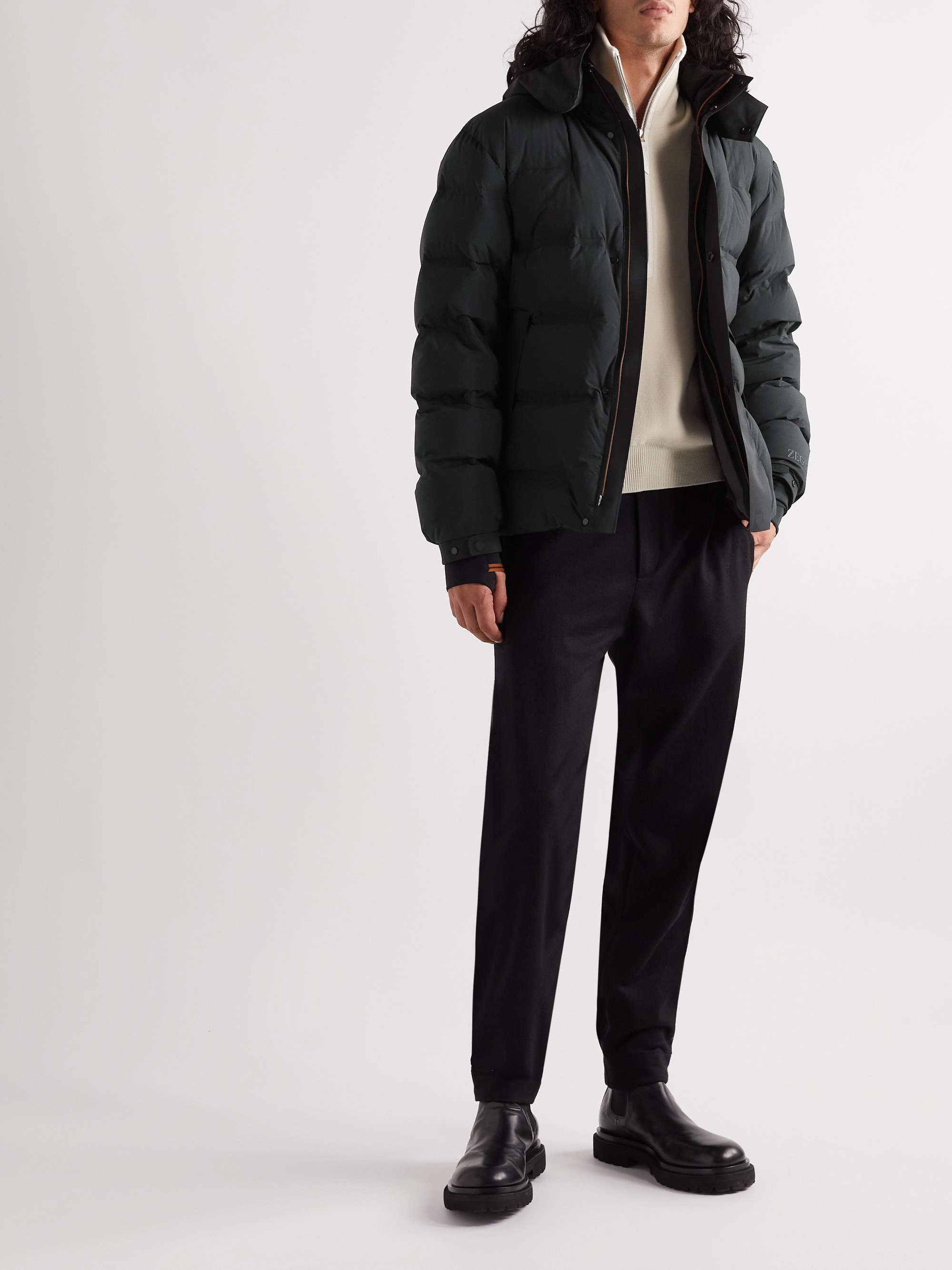 ZEGNA Quilted Hooded Down Ski Jacket