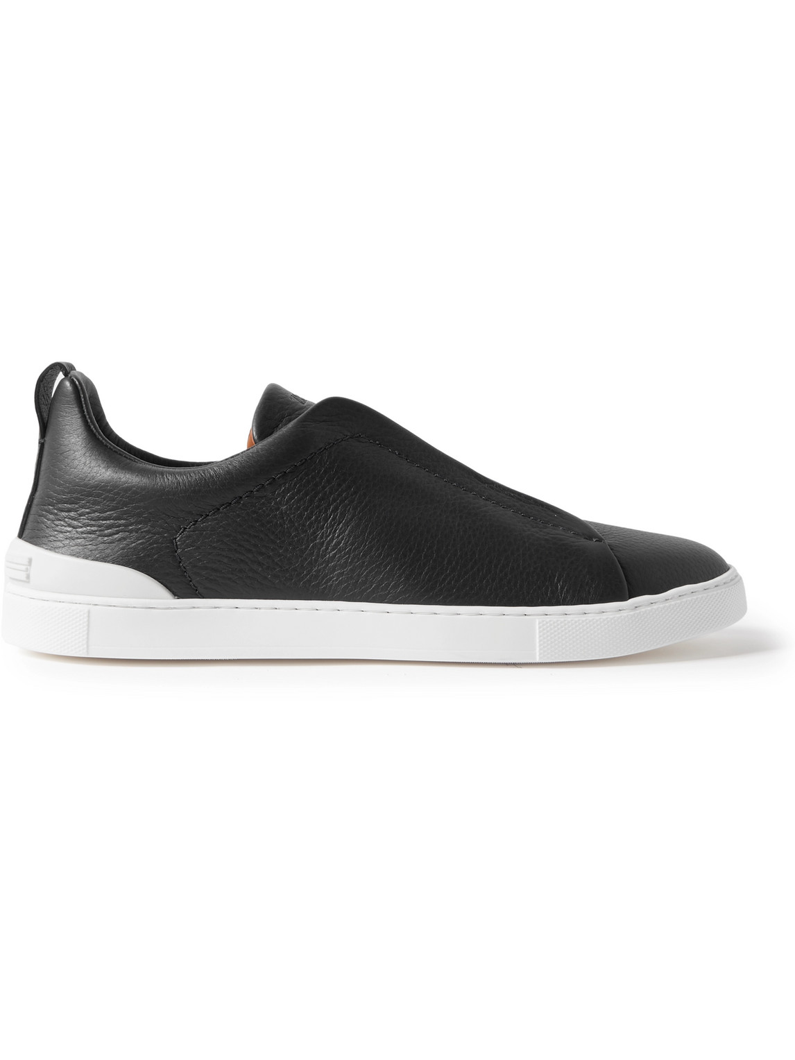 Zegna - Triple Stitchâ„¢ Full-Grain Leather Sneakers - Men - Blue - UK 8