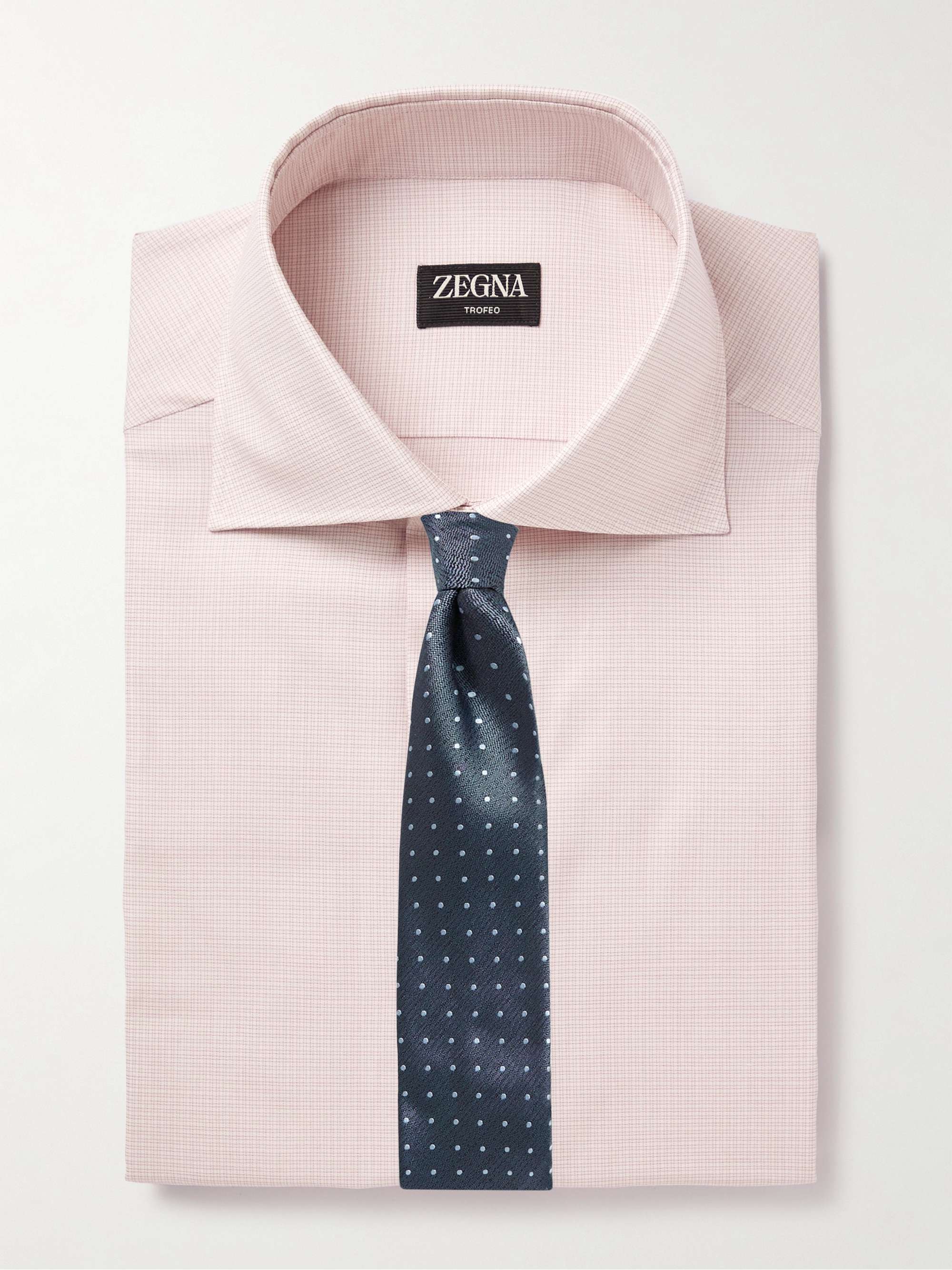 ZEGNA Trofeo Checked Cotton-Poplin Shirt