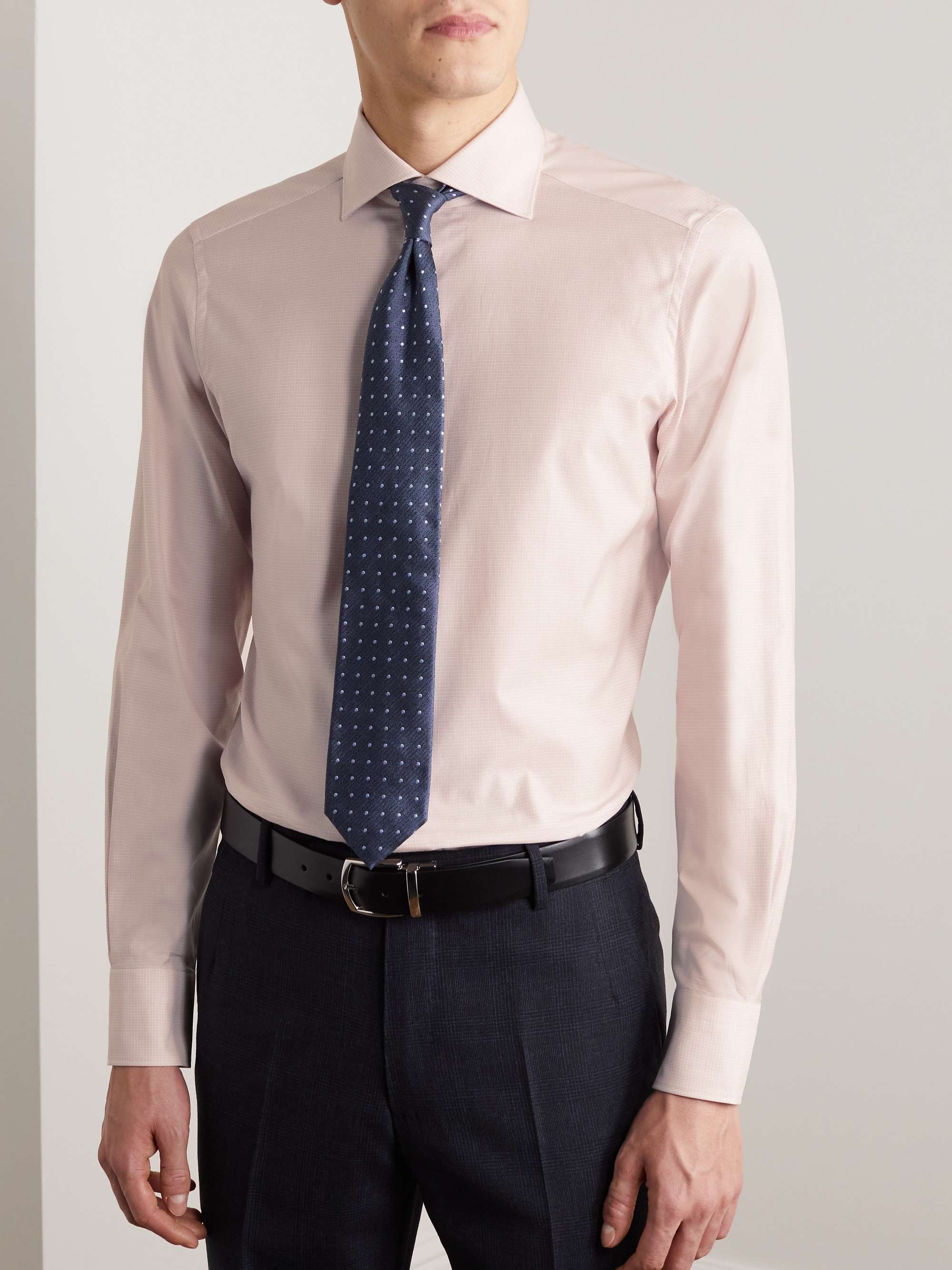 ZEGNA Trofeo Checked Cotton-Poplin Shirt