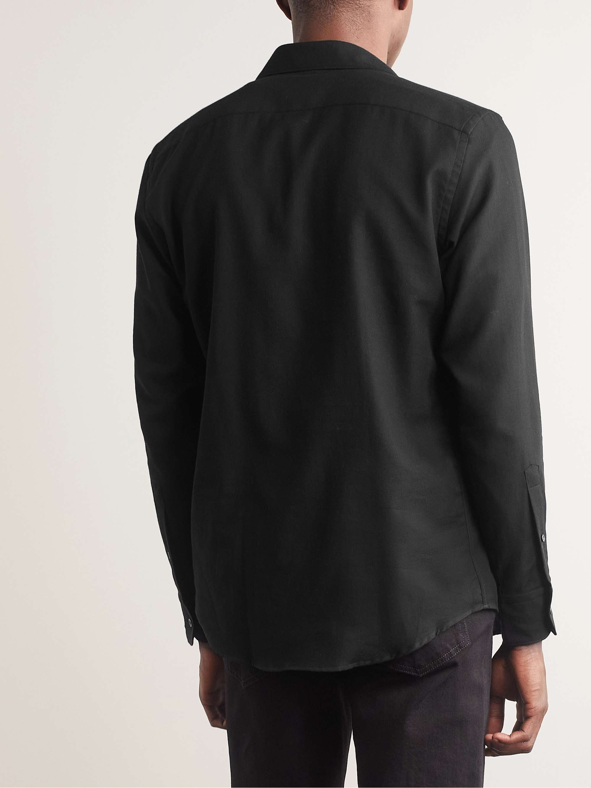 ZEGNA Cotton and Cashmere-Blend Twill Shirt