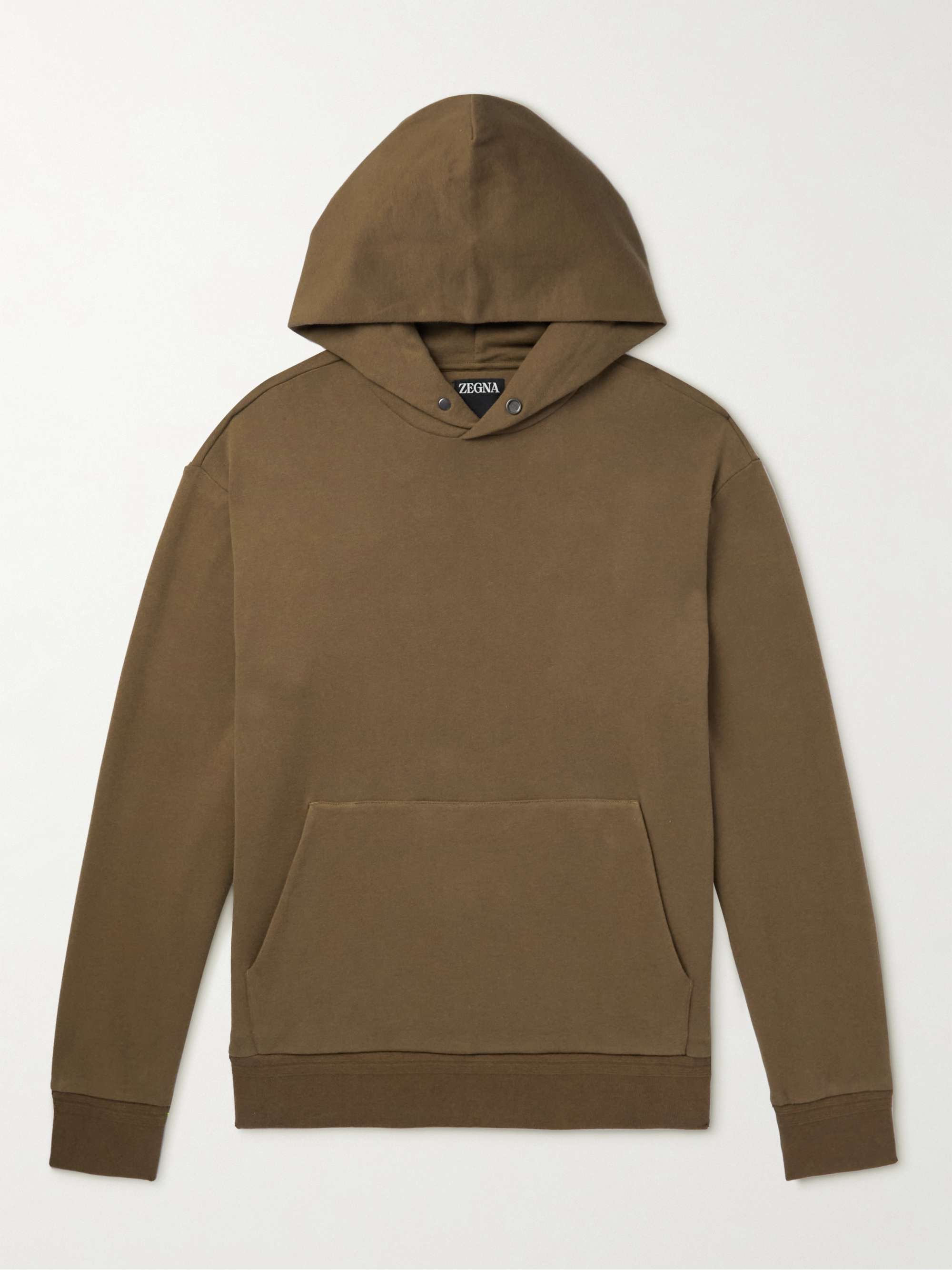 ZEGNA Cotton and Cashmere-Blend Hoodie for Men | MR PORTER