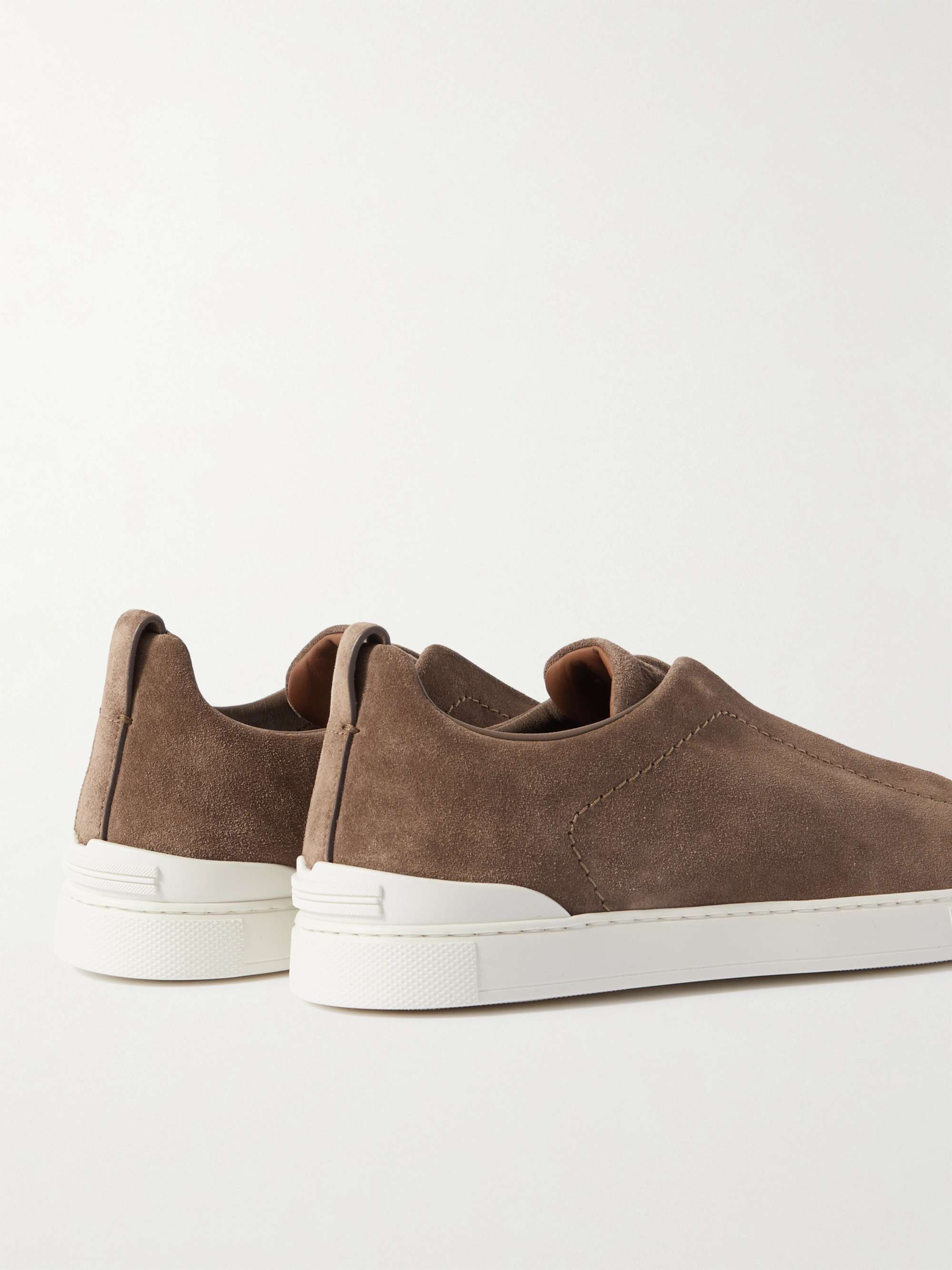 ZEGNA Triple Stitch Suede Sneakers | MR PORTER